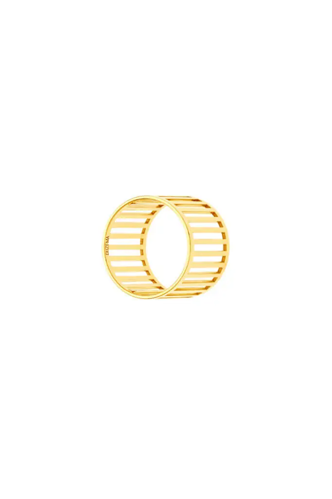 Wide Striped Ring