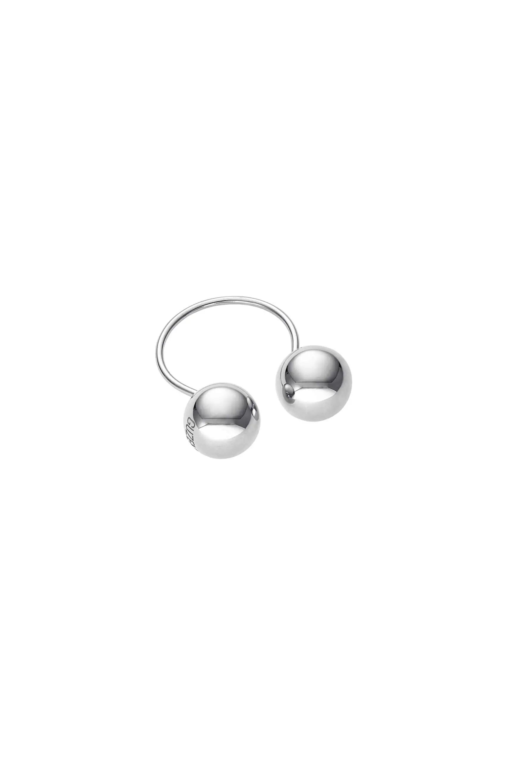 Duo Orb Ring, white gold