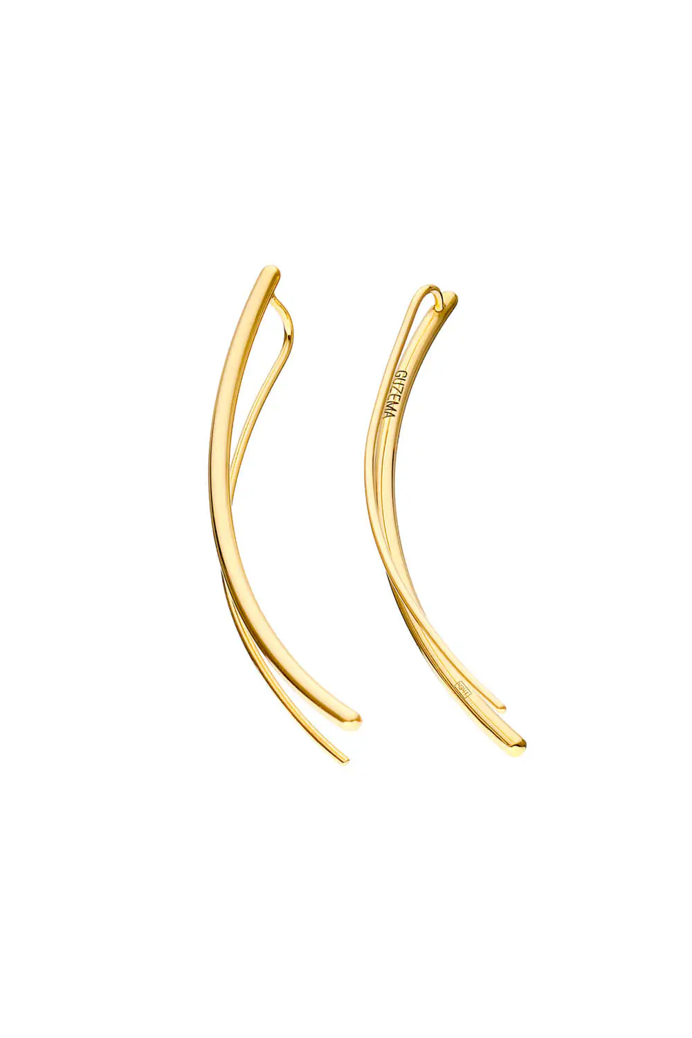 Earrings Arc earrings, yellow gold for a unique and sophisticated look