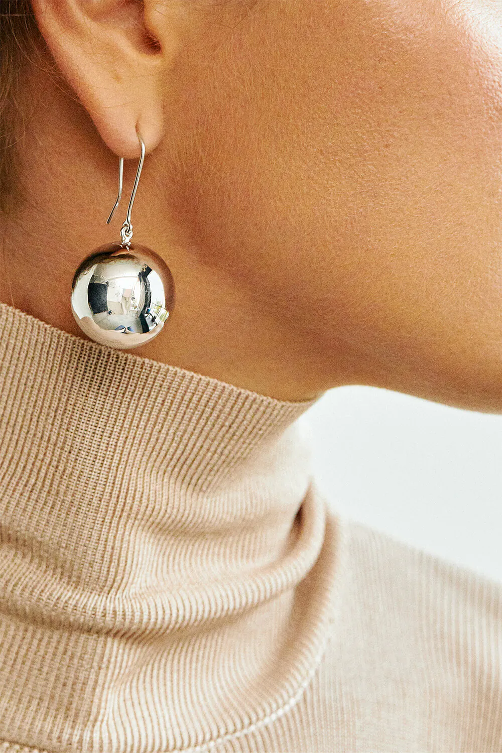 Earrings Bold Orbs Earrings, white gold for stylish and elegant looks