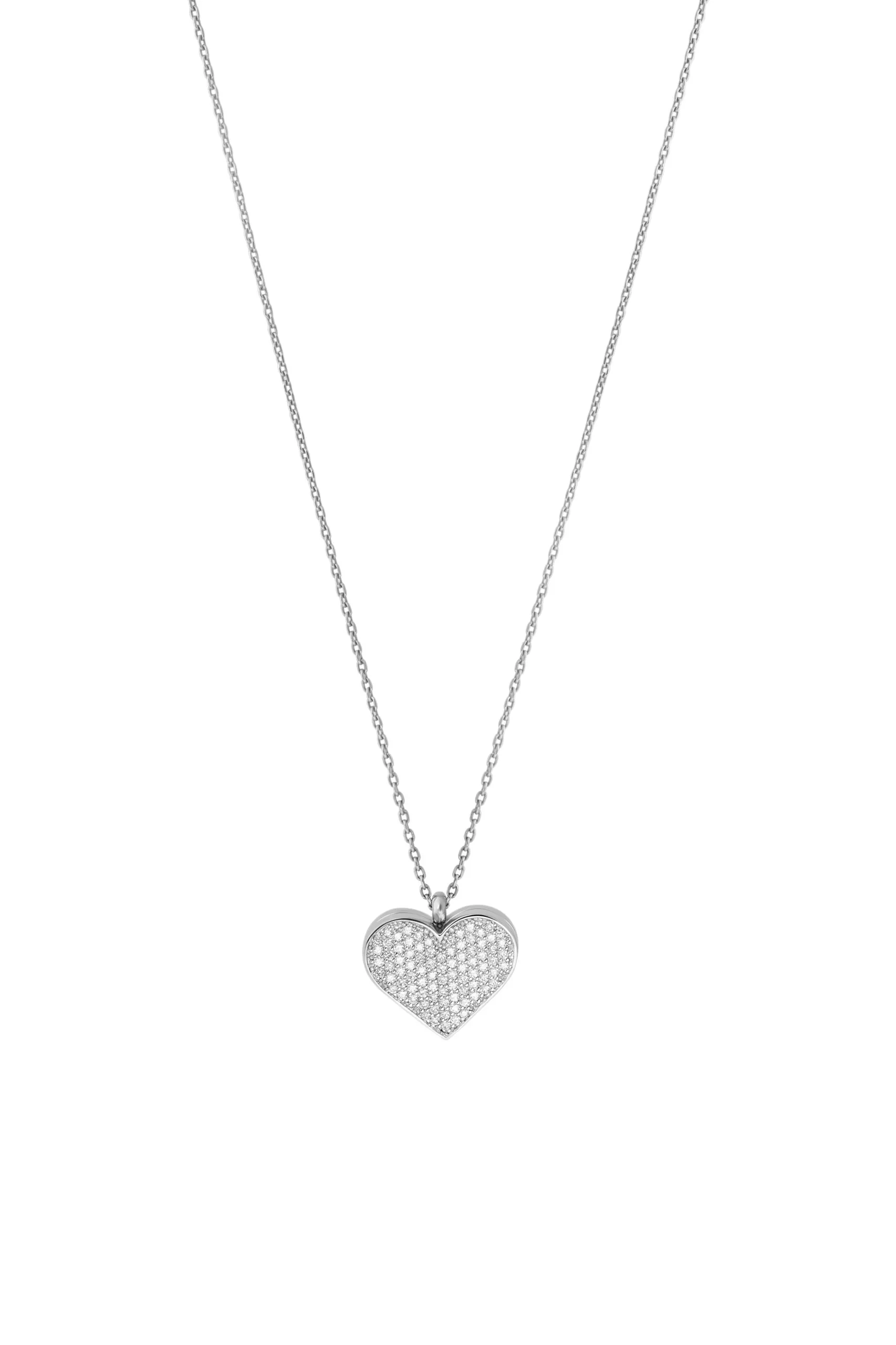 Necklaces Heart Locket, diamonds, white gold with fast delivery from Guzema