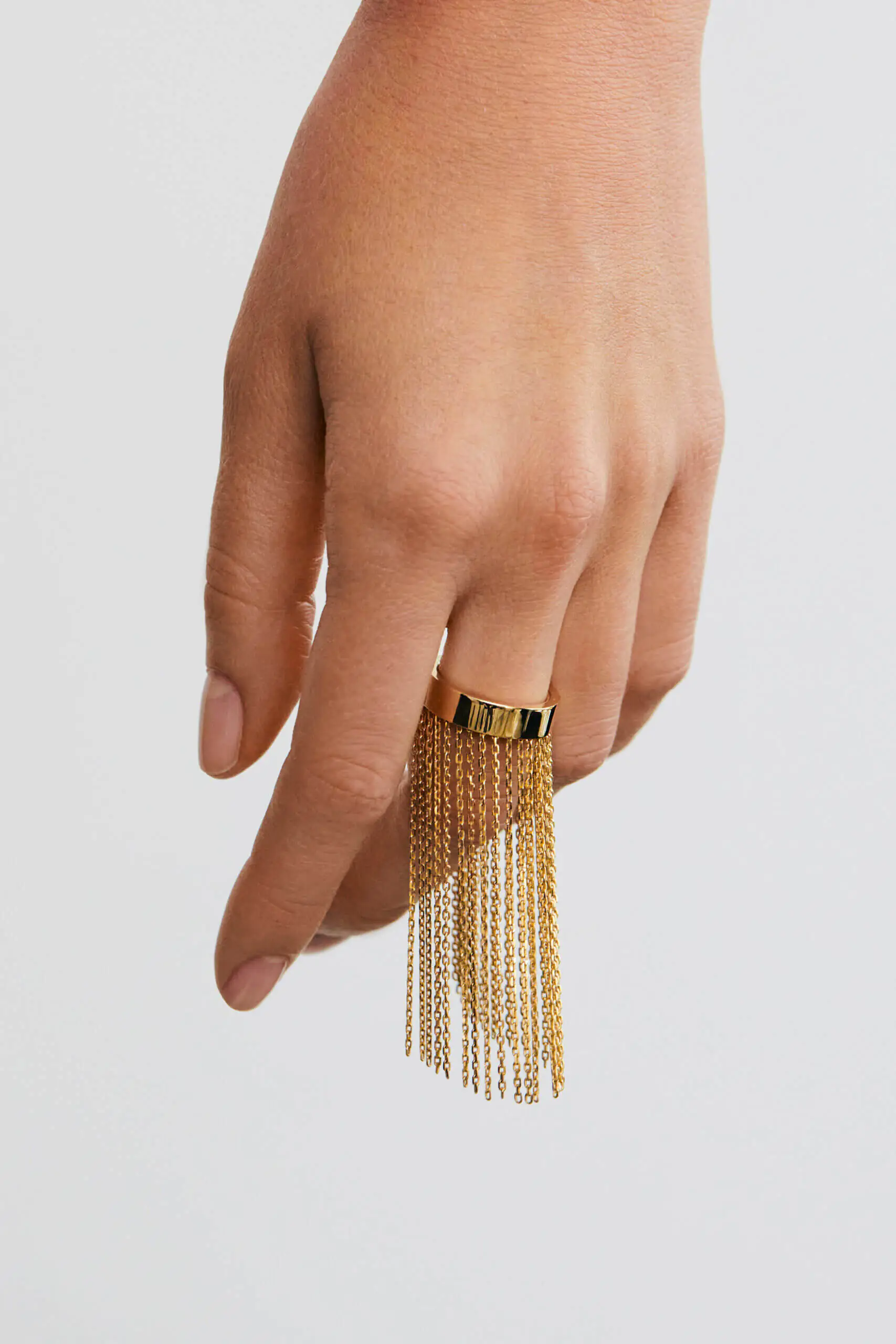 Rings Chainfall Ring, yellow gold with modern design available now