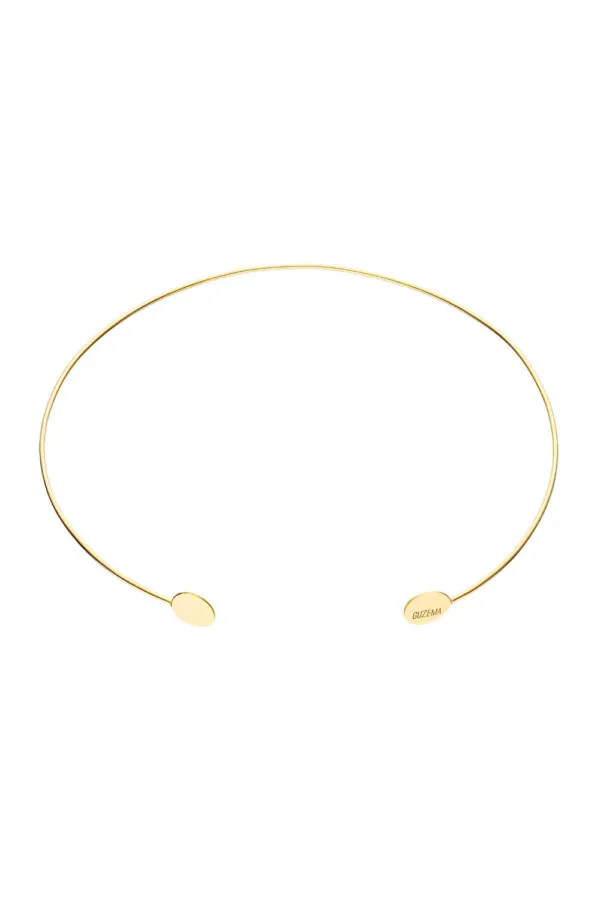 Chokers Flat choker, yellow gold with a unique touch from Guzema