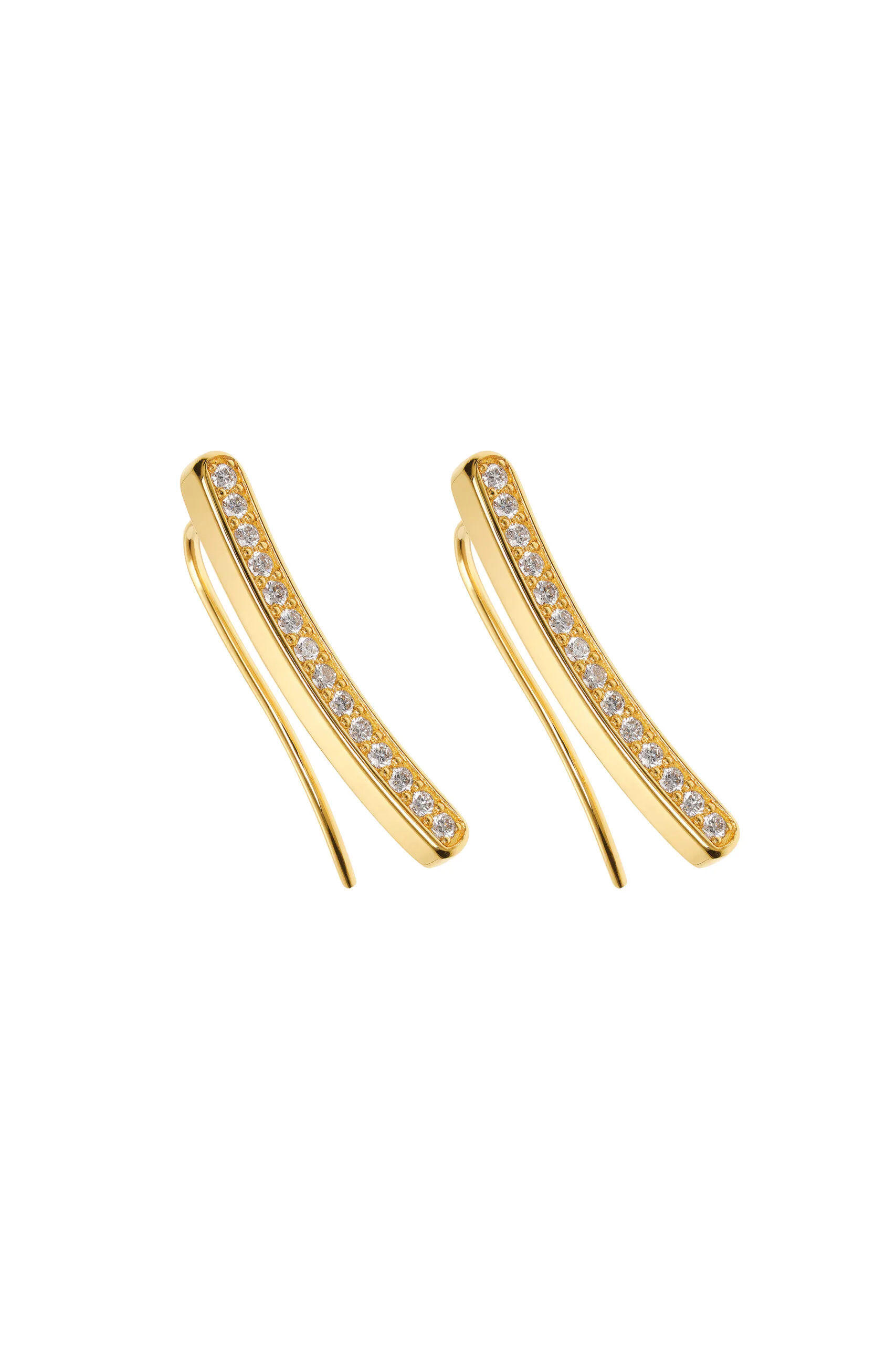 Earrings Bold Arc Earrings, diamonds, yellow gold for a unique and sophisticated look