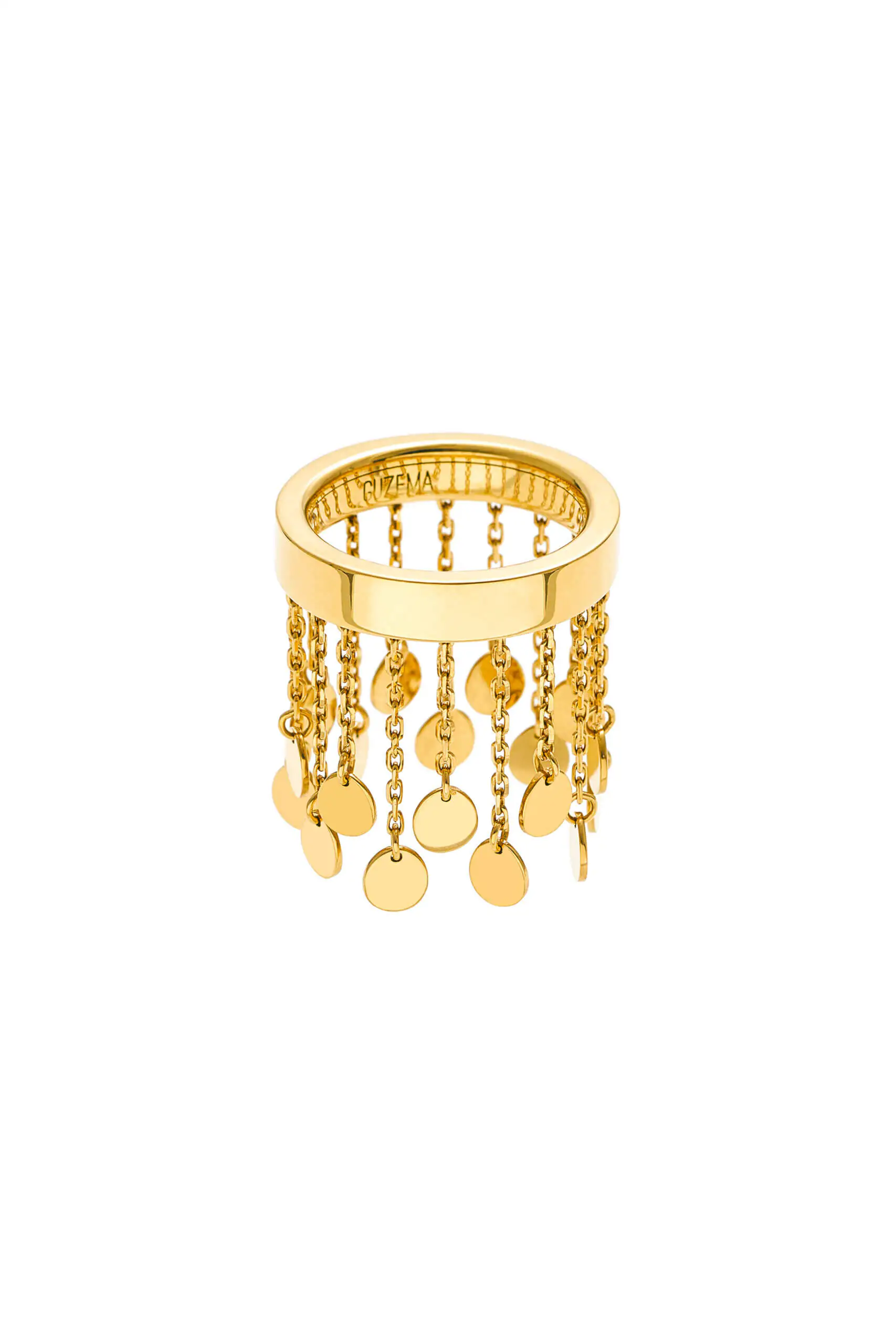 Rings Flats Chainfall Ring, yellow gold with modern design available now