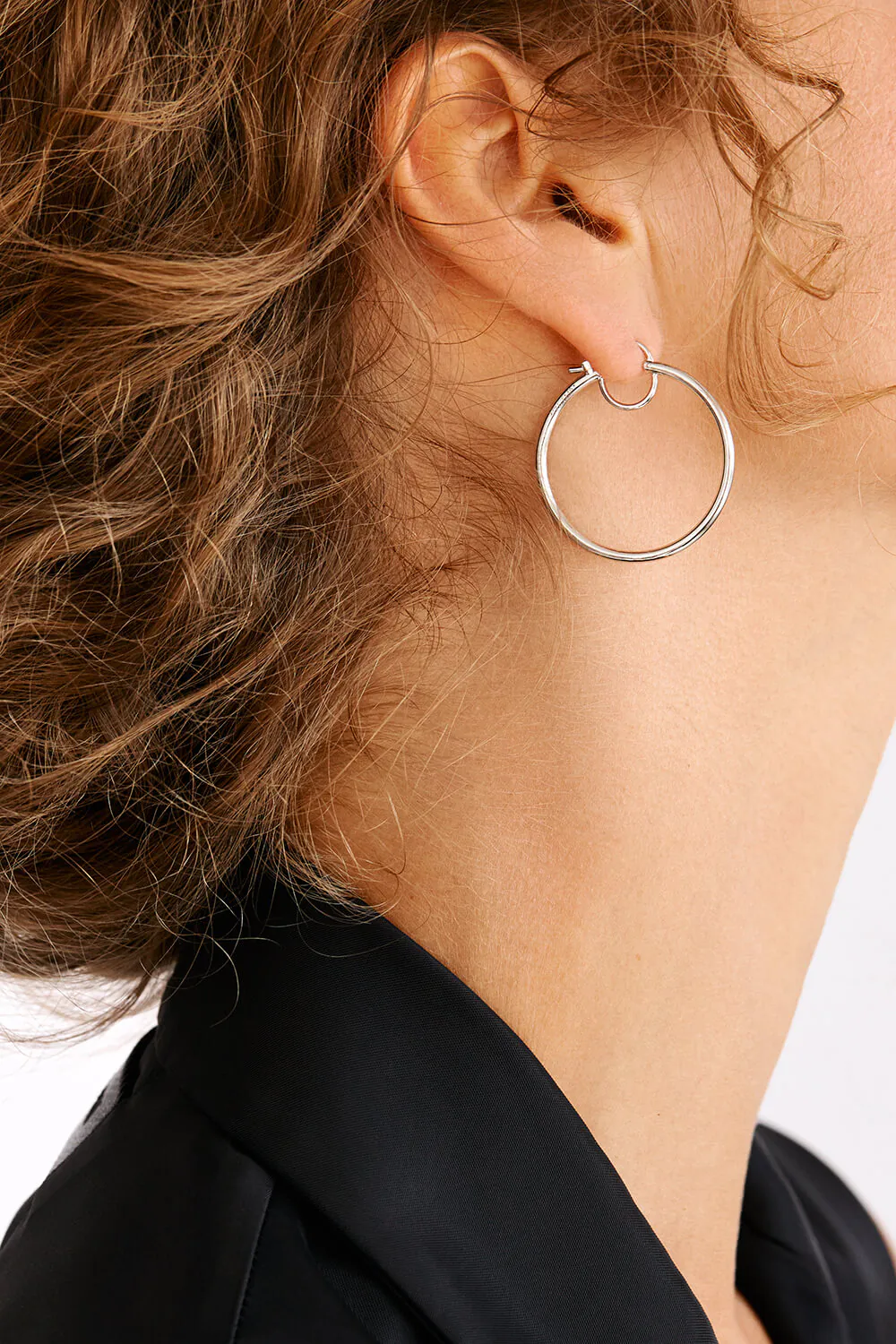 Earrings Mini Hoops Earrings, white gold with timeless design by Guzema