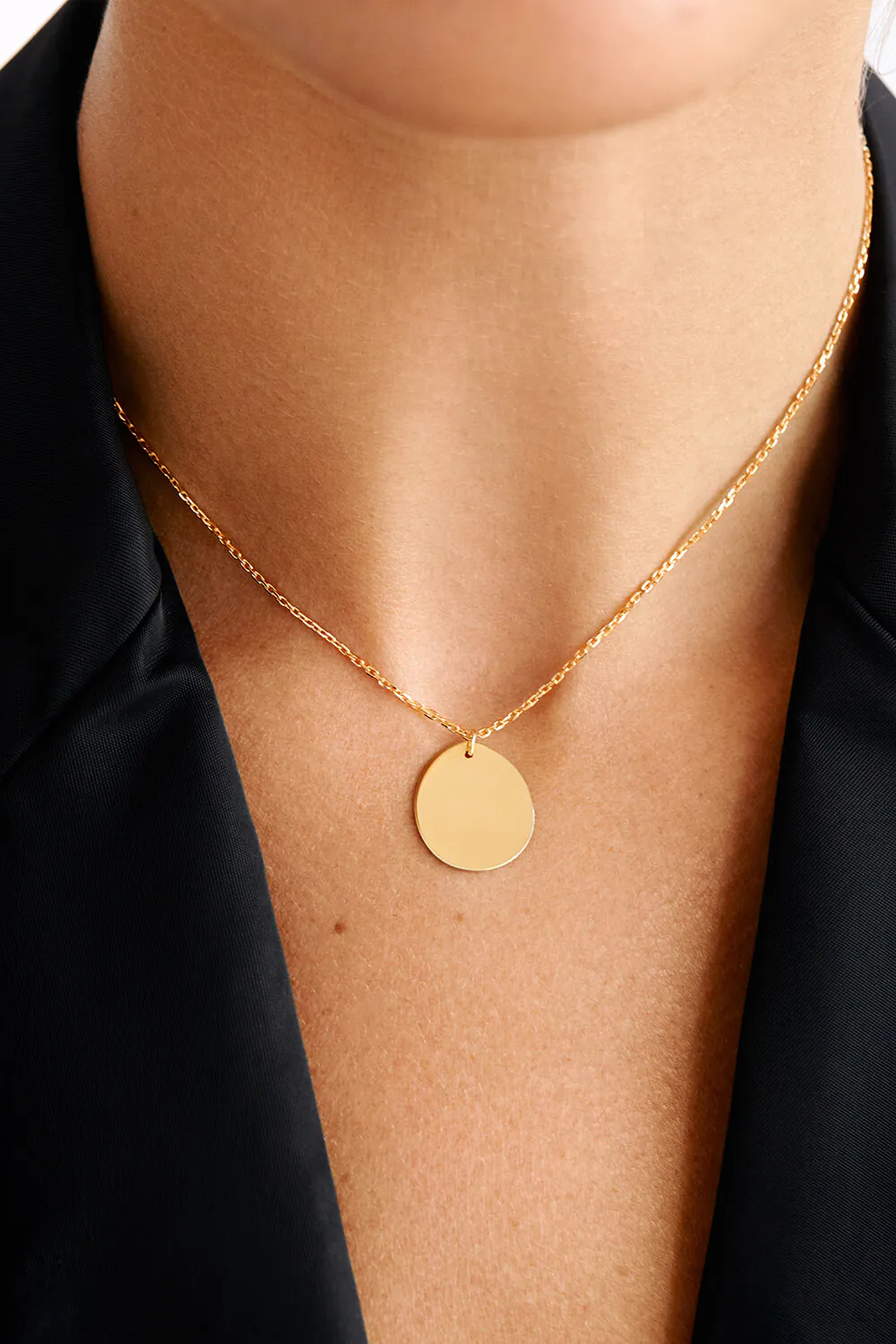 Exclusive Necklaces Bold Mono Flat Necklace, yellow gold from Guzema