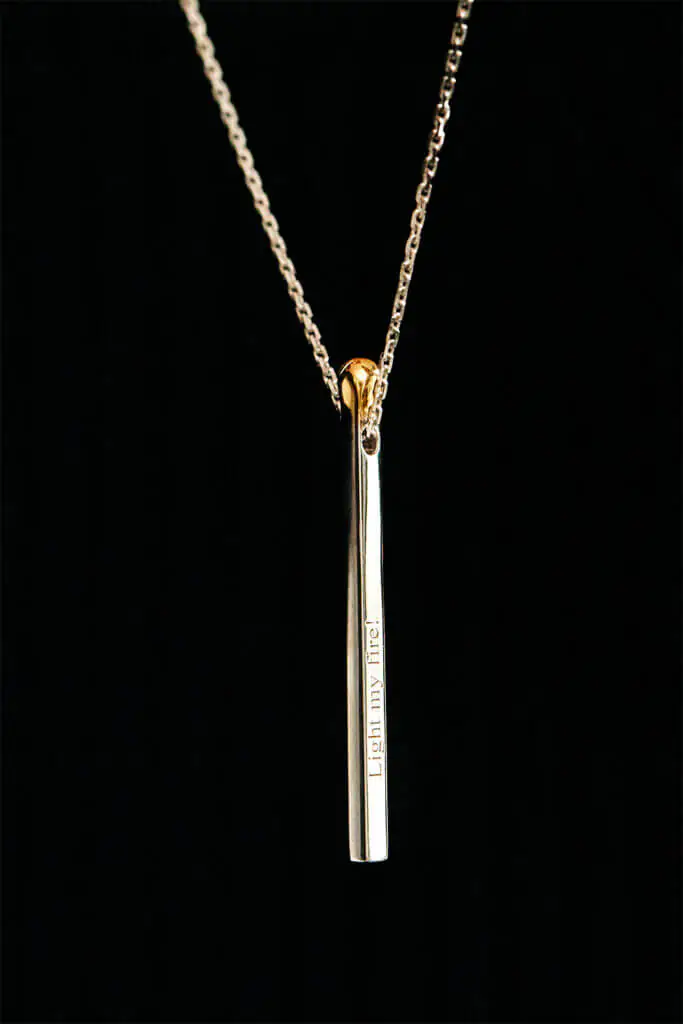 Custom Necklaces Match Necklace, white gold for a luxurious style