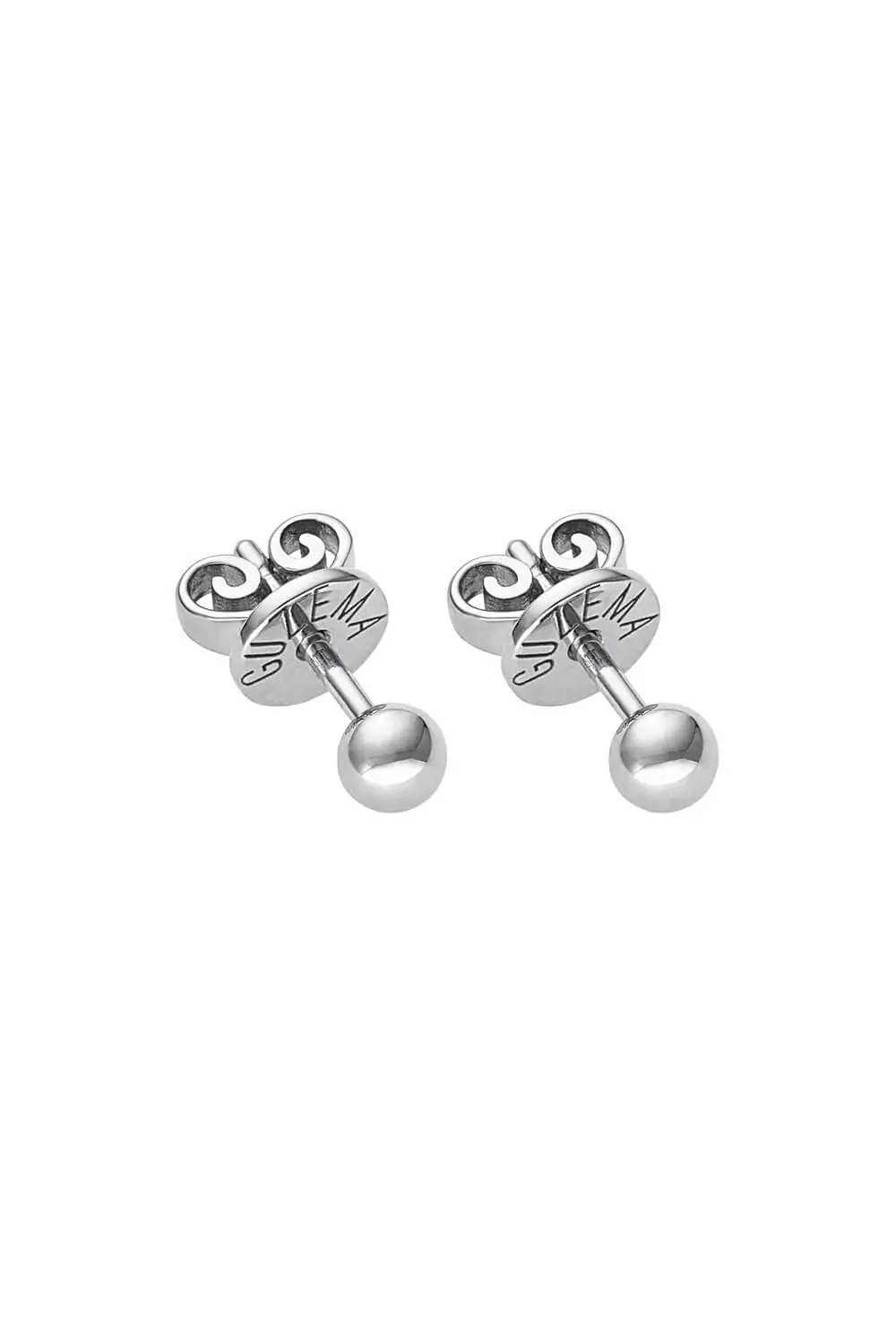 Earrings Mini Orb Earrings, white gold for stylish and elegant looks