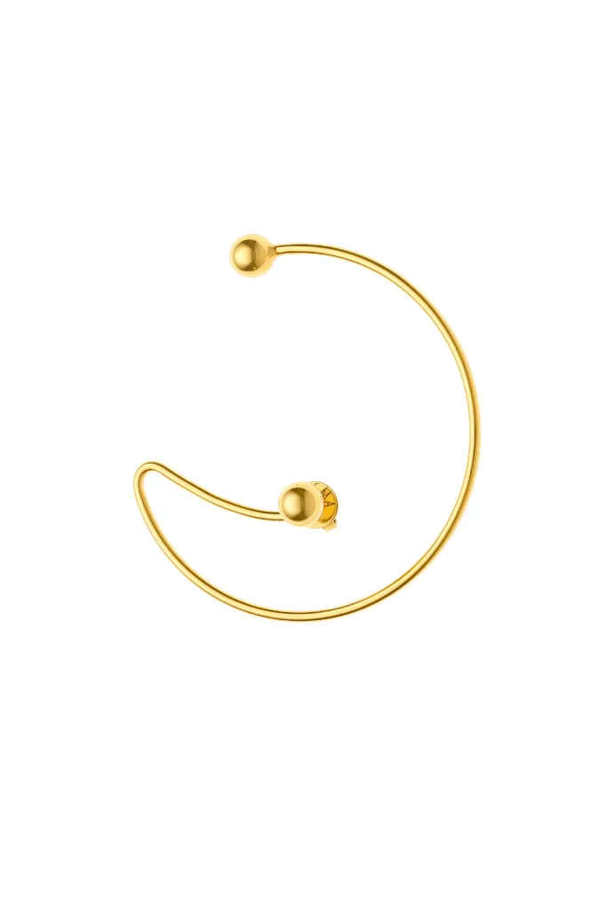 Moon Arc Mono Earring