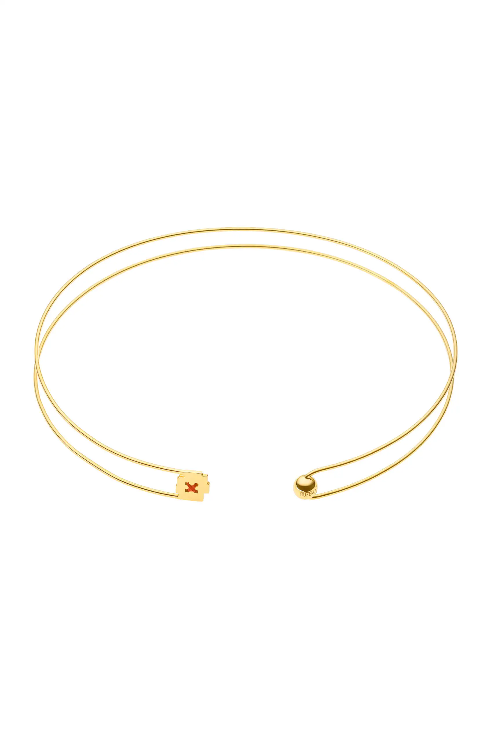 Embroidered Choker, yellow gold