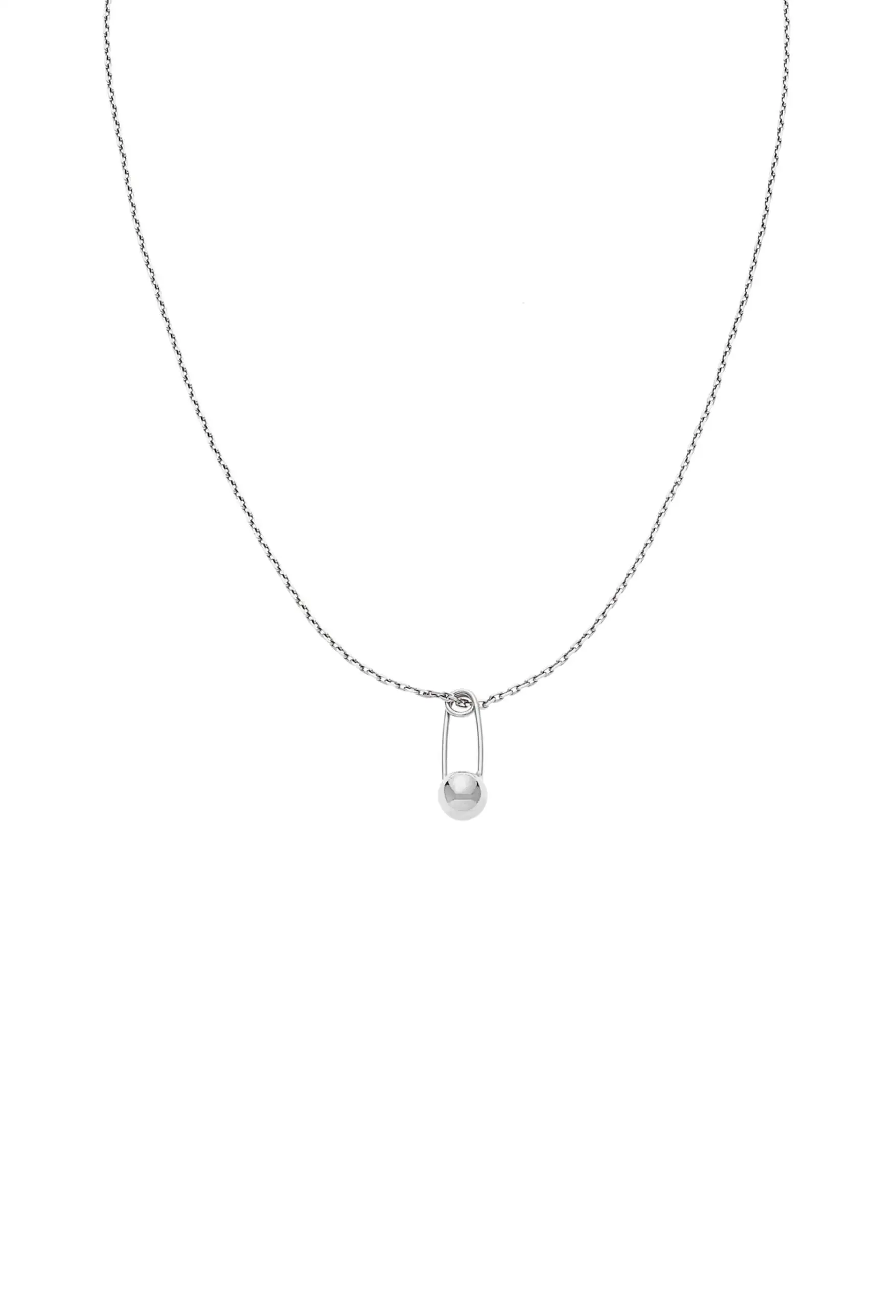 Necklaces Pin Necklace, white gold with fast delivery from Guzema