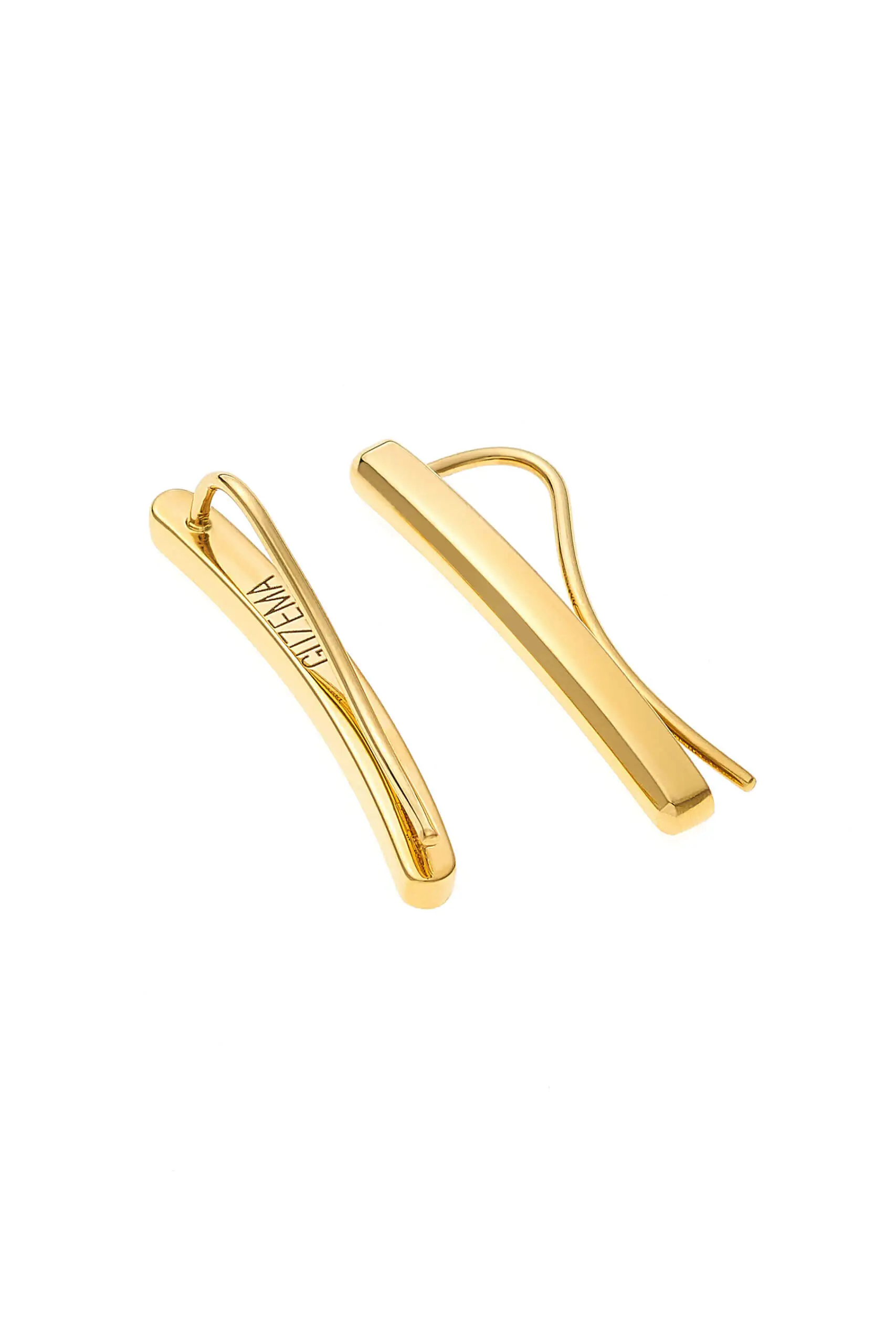 Earrings Bold Arc Earrings, yellow gold for stylish and elegant looks