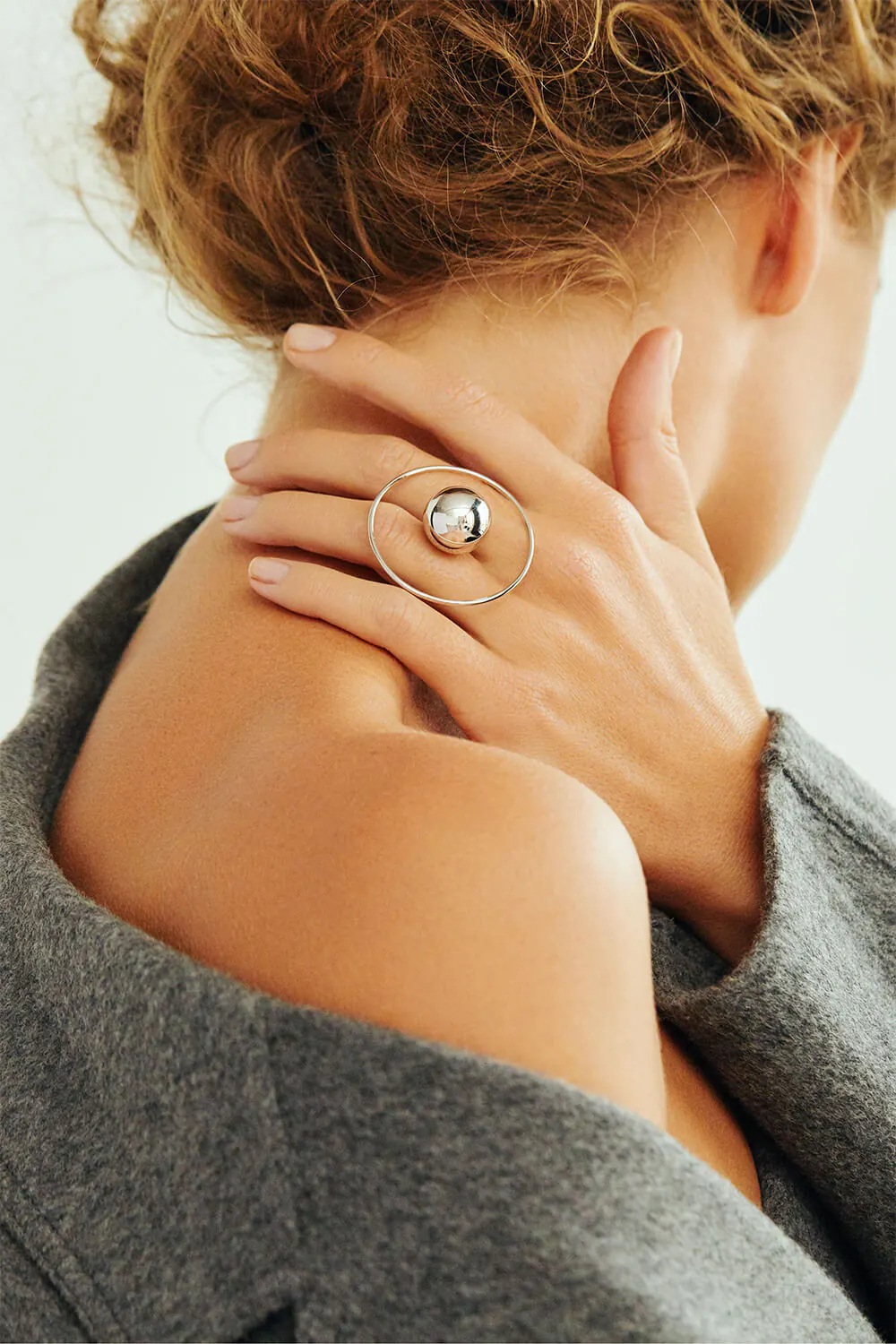 Rings Bold Planet Ring, white gold with modern design available now