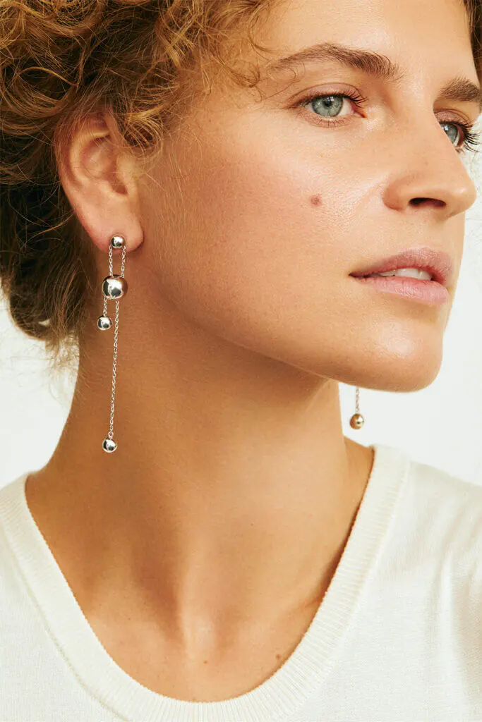 Earrings Multi Orbs Earrings, white gold for stylish and elegant looks