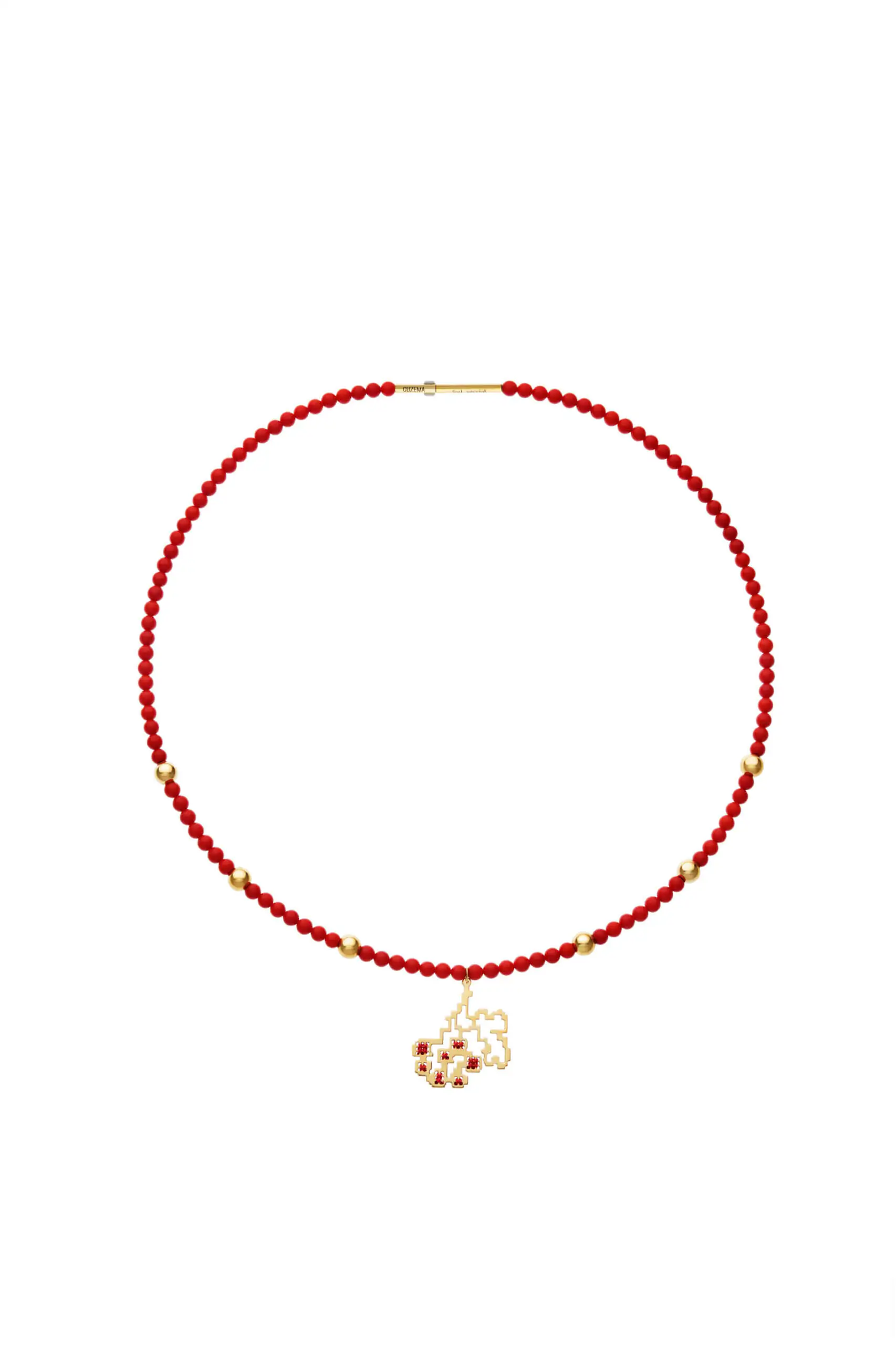 Exclusive Necklaces Coral Kalyna Necklace, yellow gold from Guzema