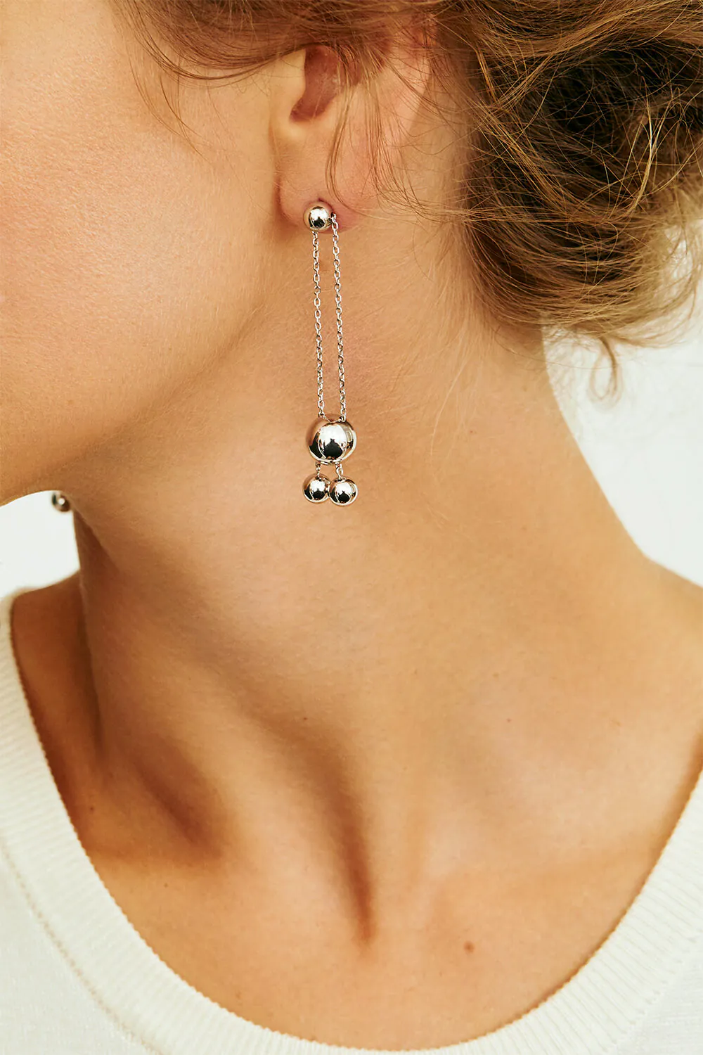 Earrings Multi Orbs Earrings, white gold for stylish and elegant looks