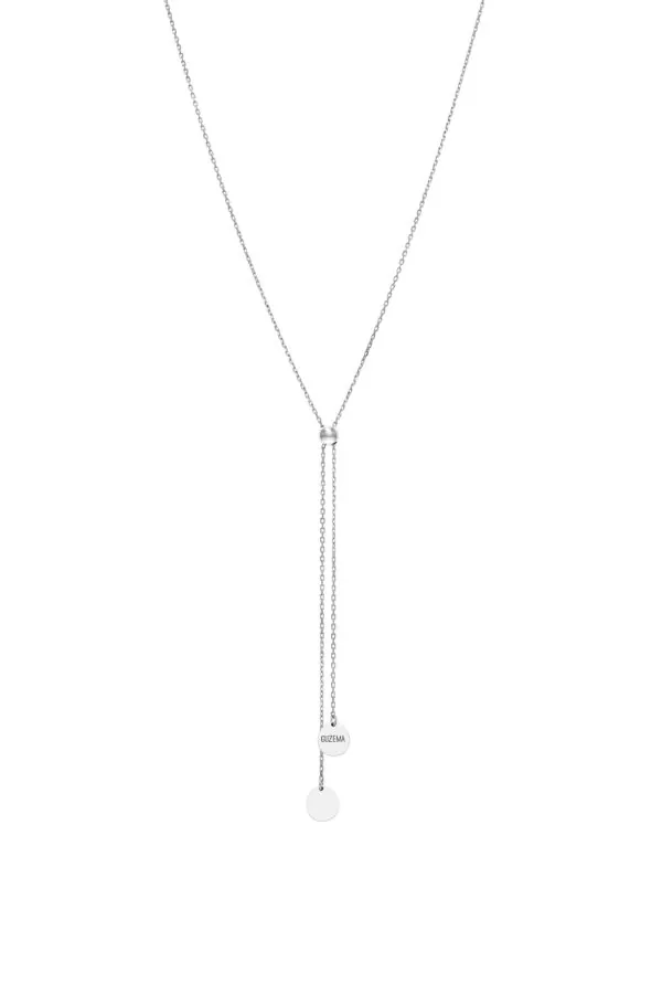 Exclusive Necklaces Flat Tie Necklace, white gold from Guzema