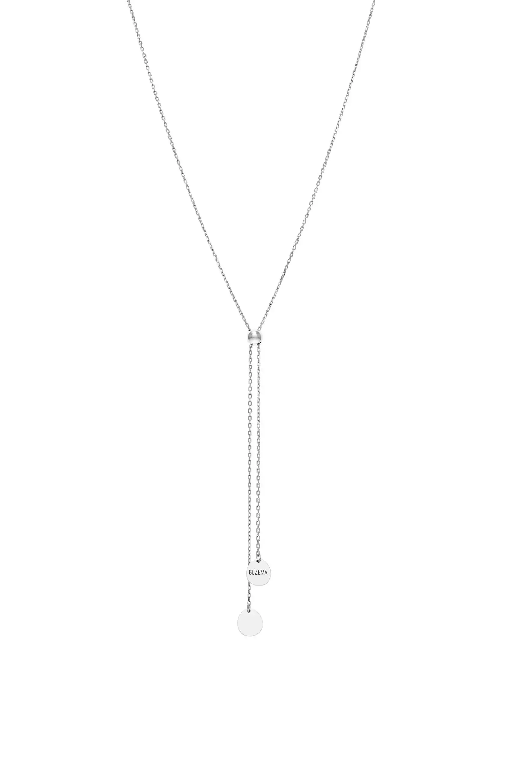 Exclusive Necklaces Flats Tie Necklace, white gold from Guzema