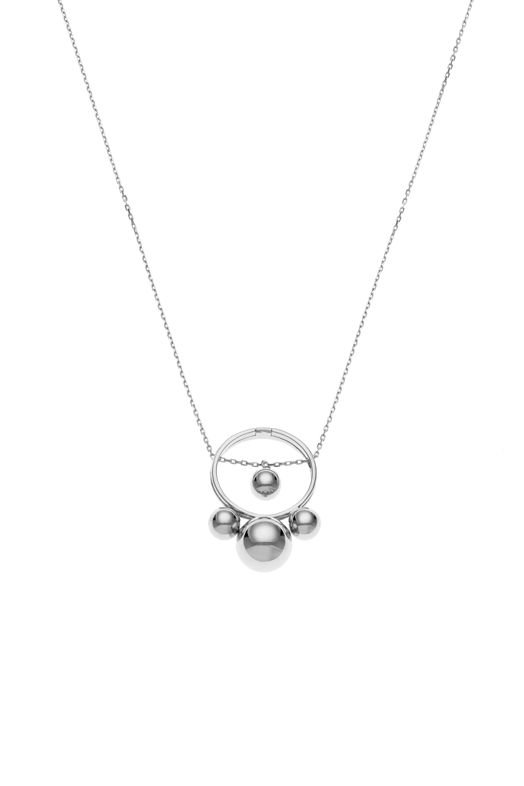 Necklaces Transformer Duo Set, white gold with fast delivery from Guzema