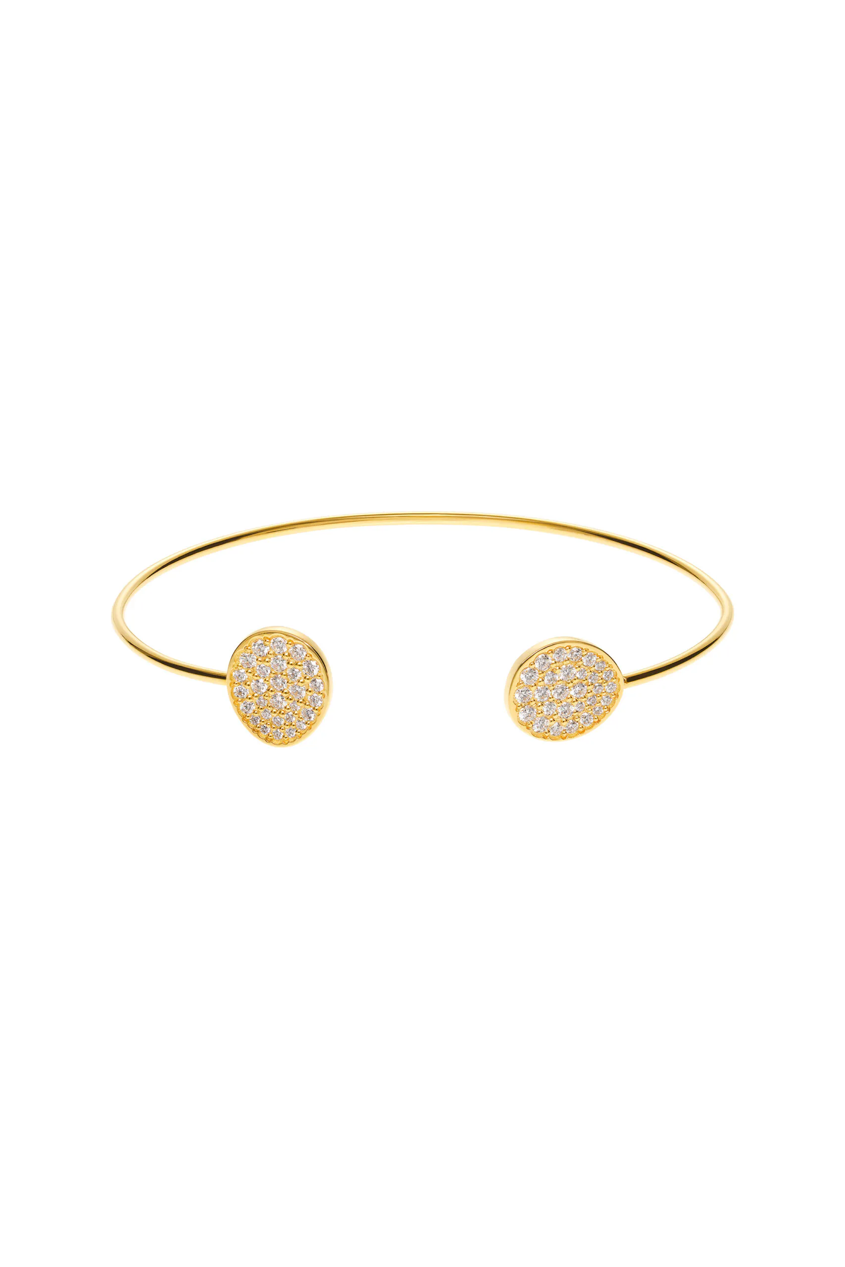 Bracelets Flats Bracelet, diamonds, yellow gold with modern elegance