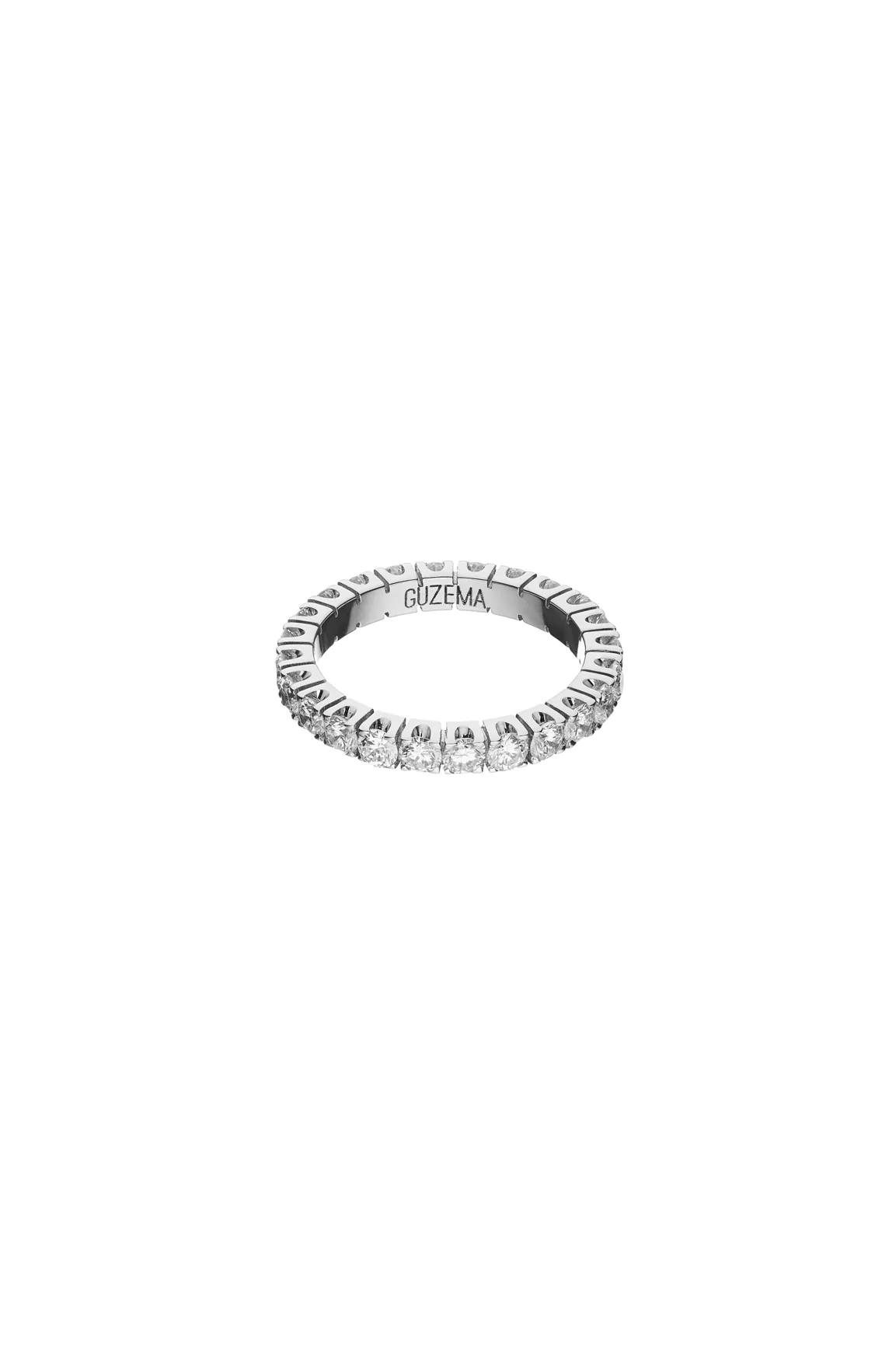 Rings Bold Eternity Ring, diamonds, white gold with modern design available now