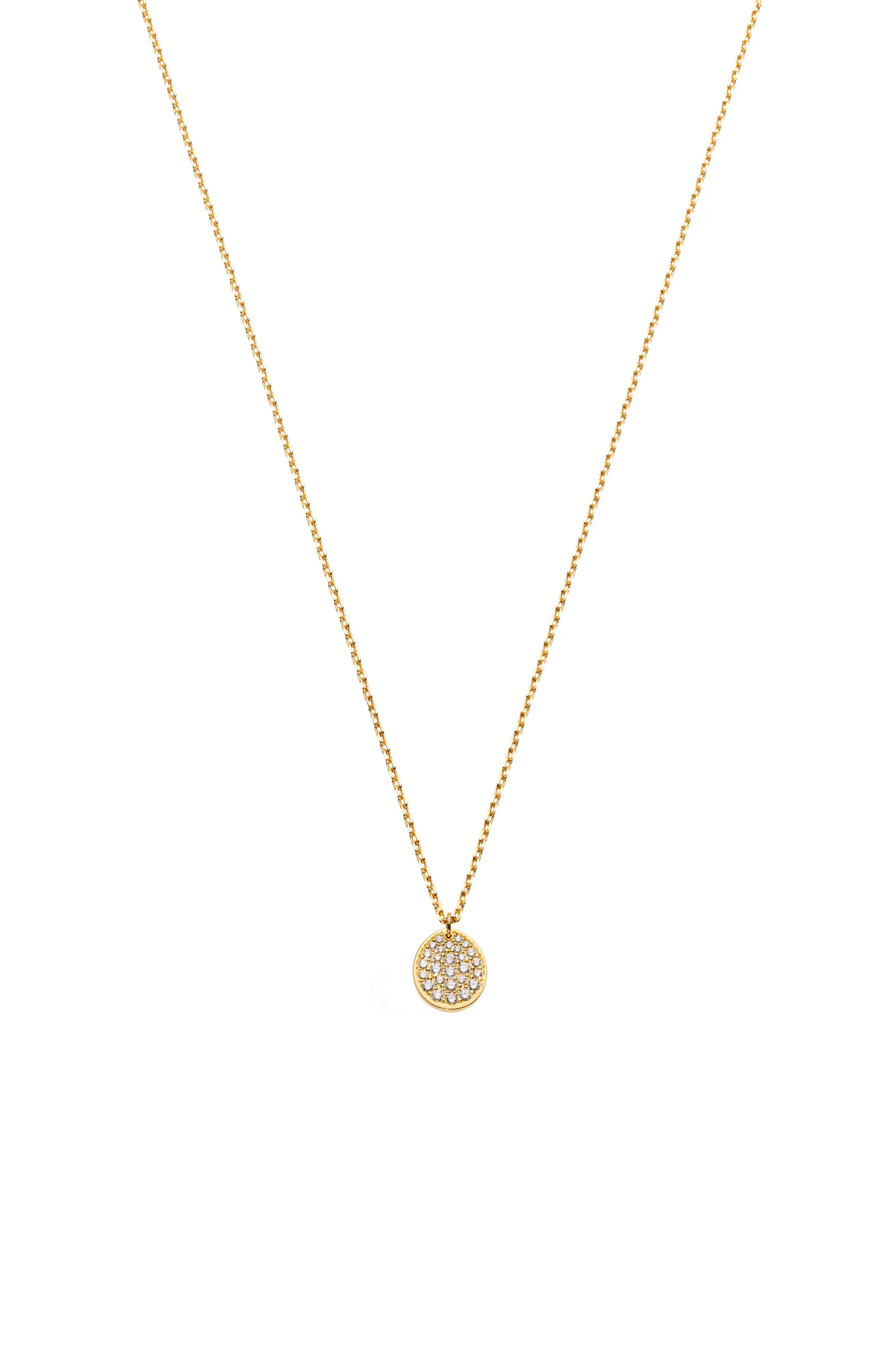 Exclusive Necklaces Mono Flat Necklace, diamonds, yellow gold from Guzema