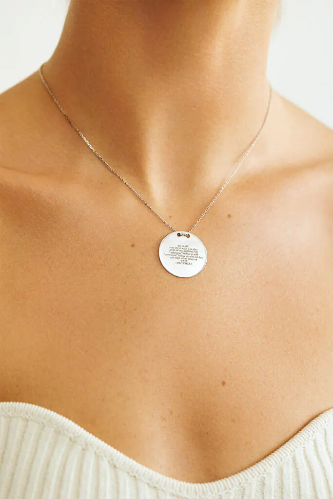 Necklaces I love you Necklace, white gold with fast delivery from Guzema