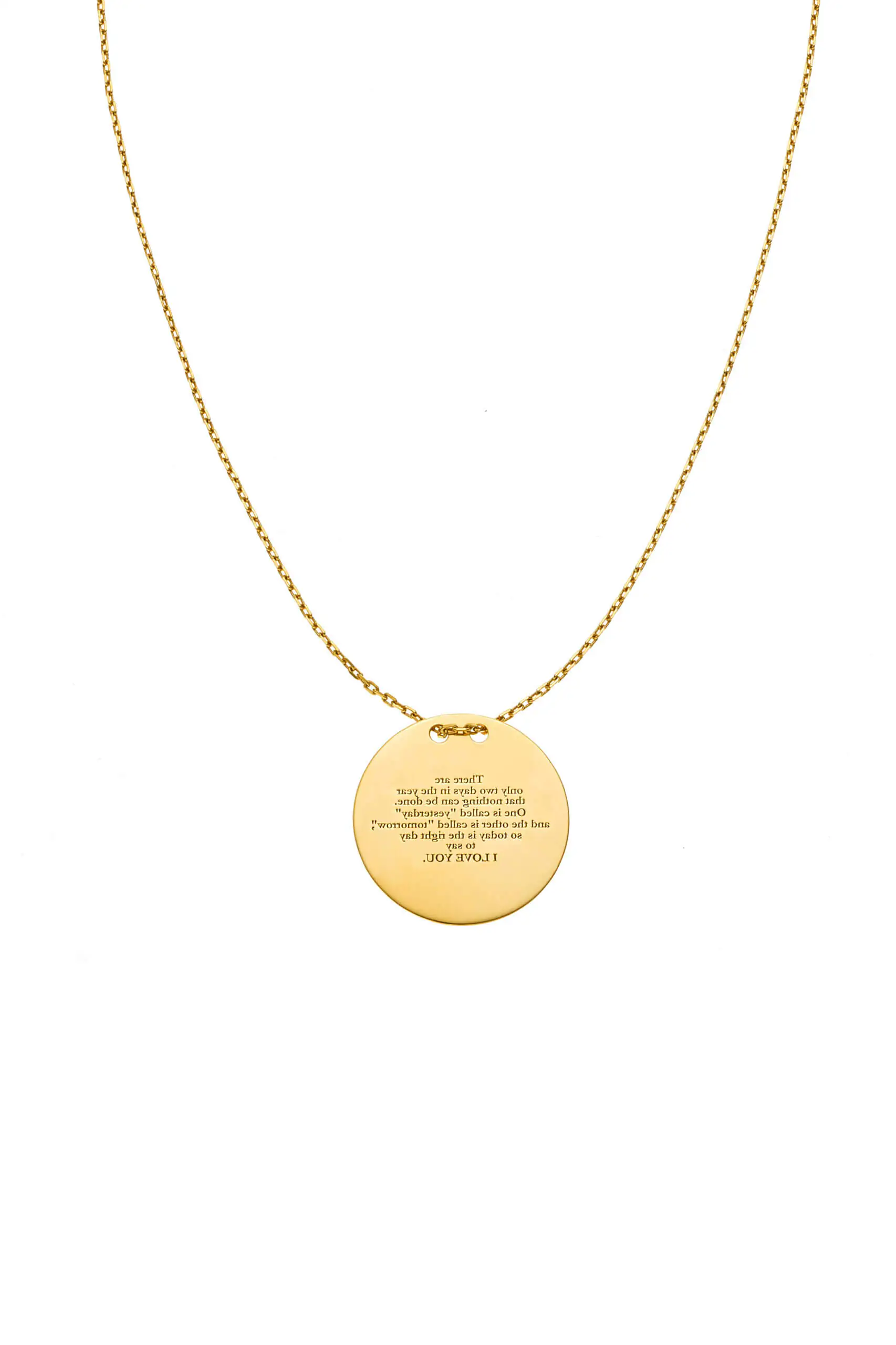 Exclusive Necklaces I love you Necklace, yellow gold from Guzema