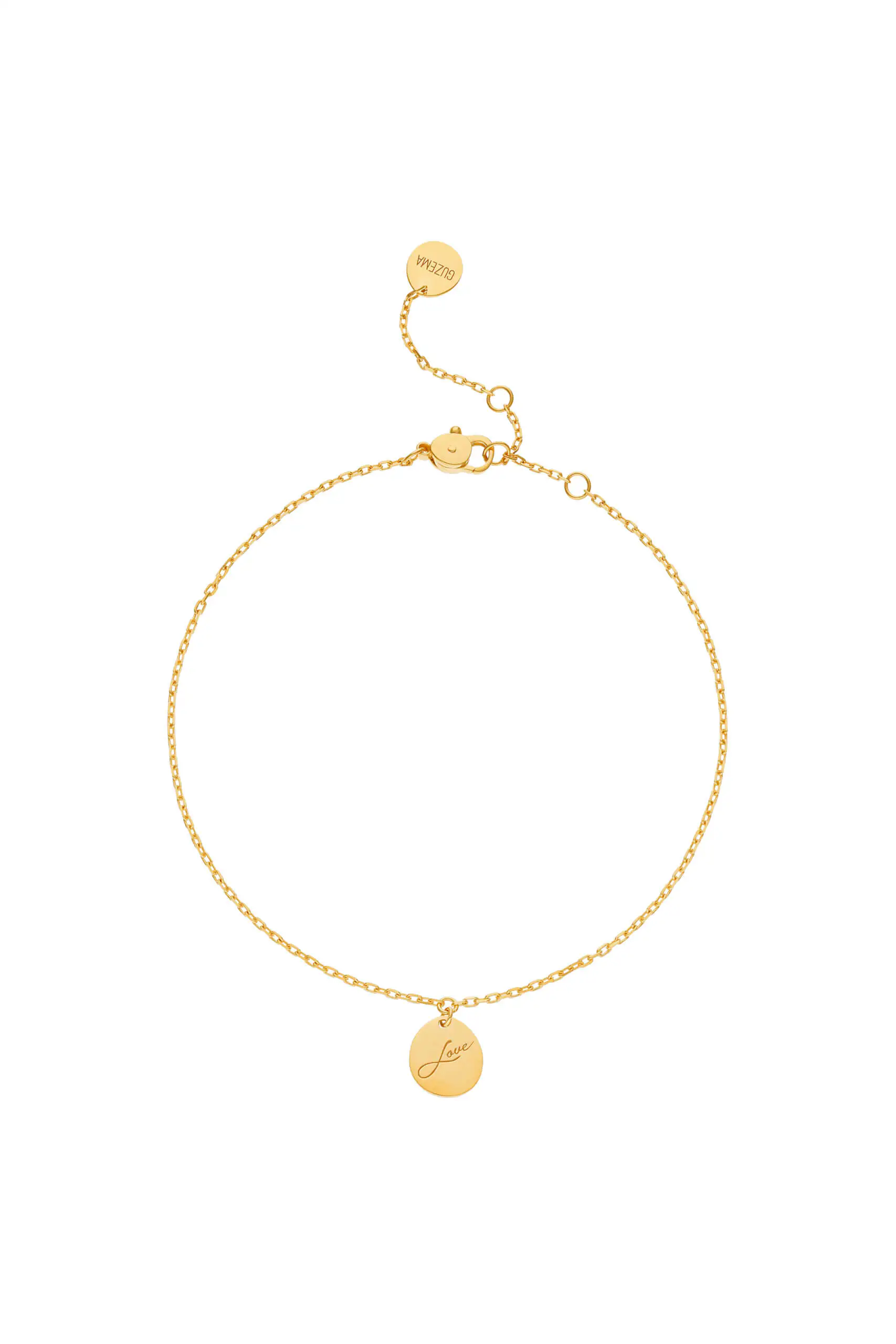 Anklets Love Anklet, yellow gold crafted with high-quality materials