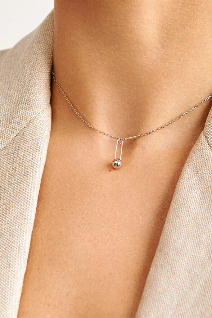 Exclusive Necklaces Pin Necklace, white gold from Guzema