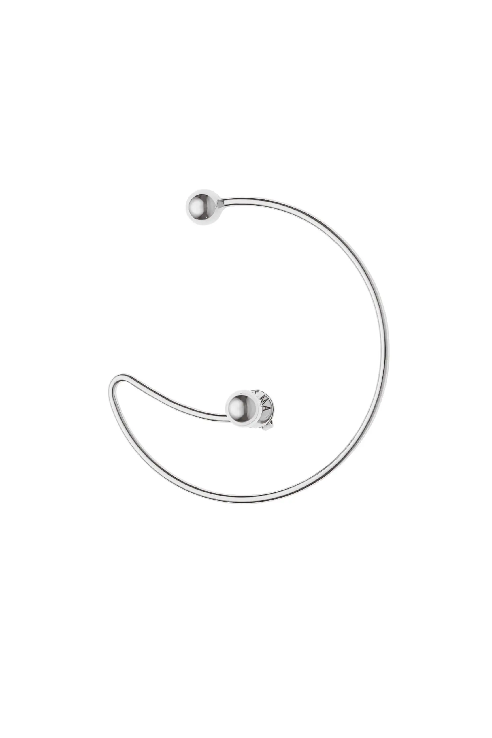 Earrings Moon Arc Mono Earring, white gold for a unique and sophisticated look