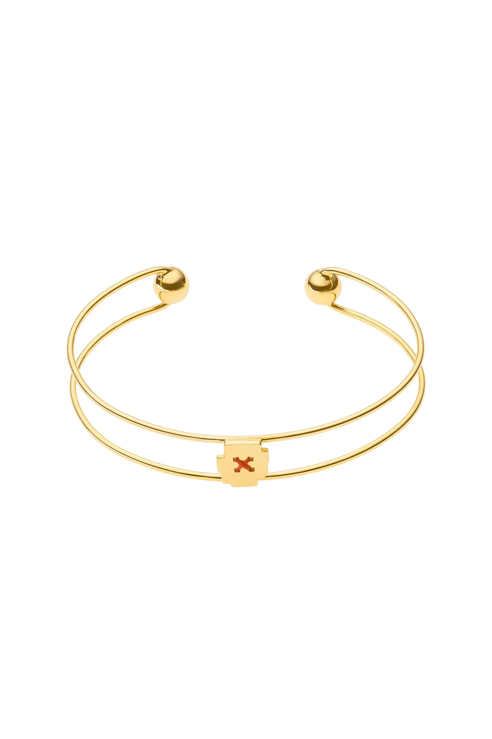 Bracelets Embroidered Bracelet, yellow gold for everyday elegance