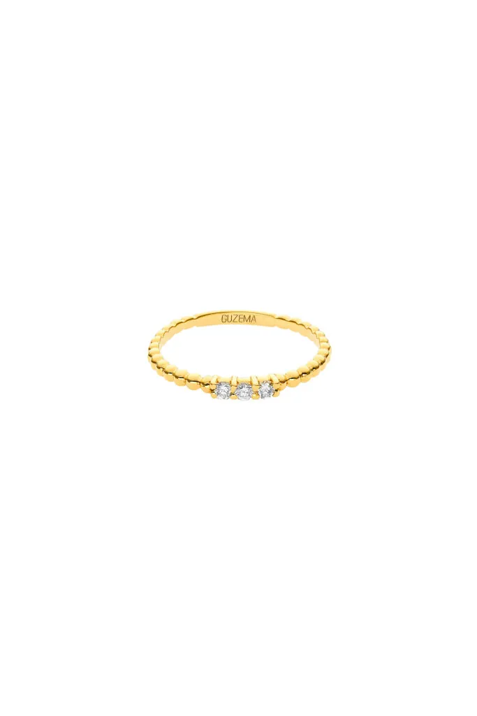 Trio Diamond Orb Ring
