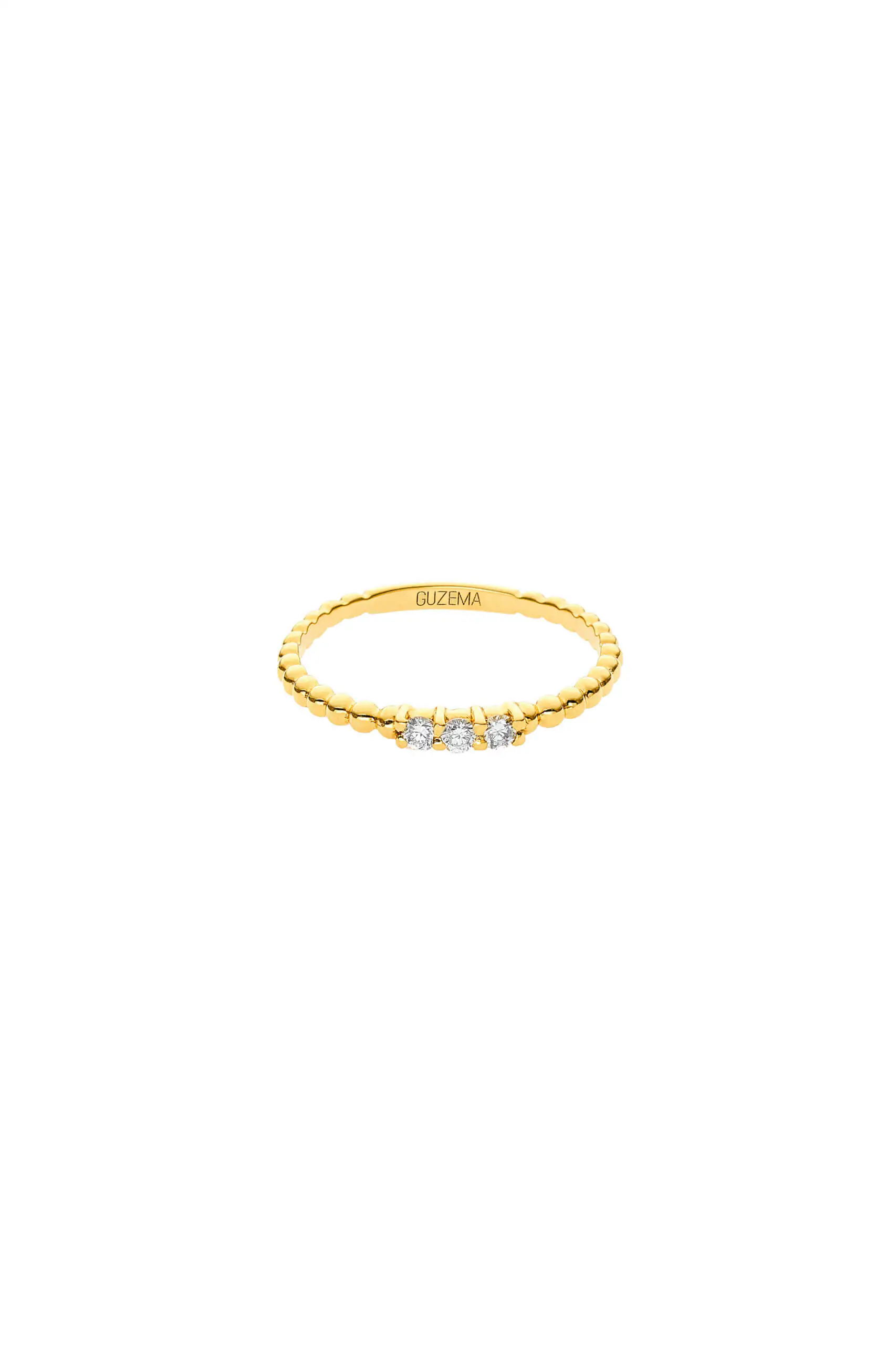 Rings Trio Diamond Orb Ring, yellow gold with modern design available now