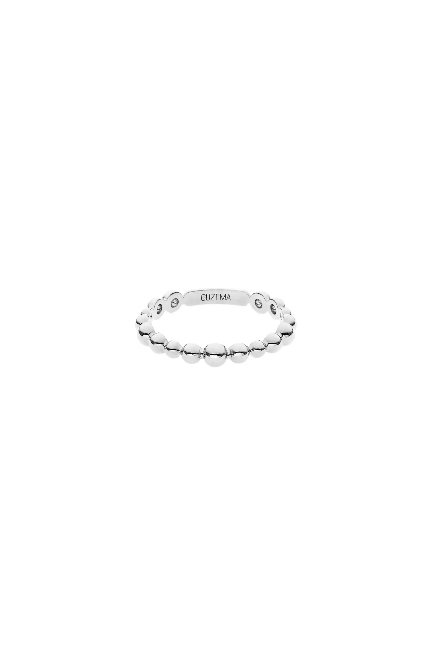 Beads Ring, white gold