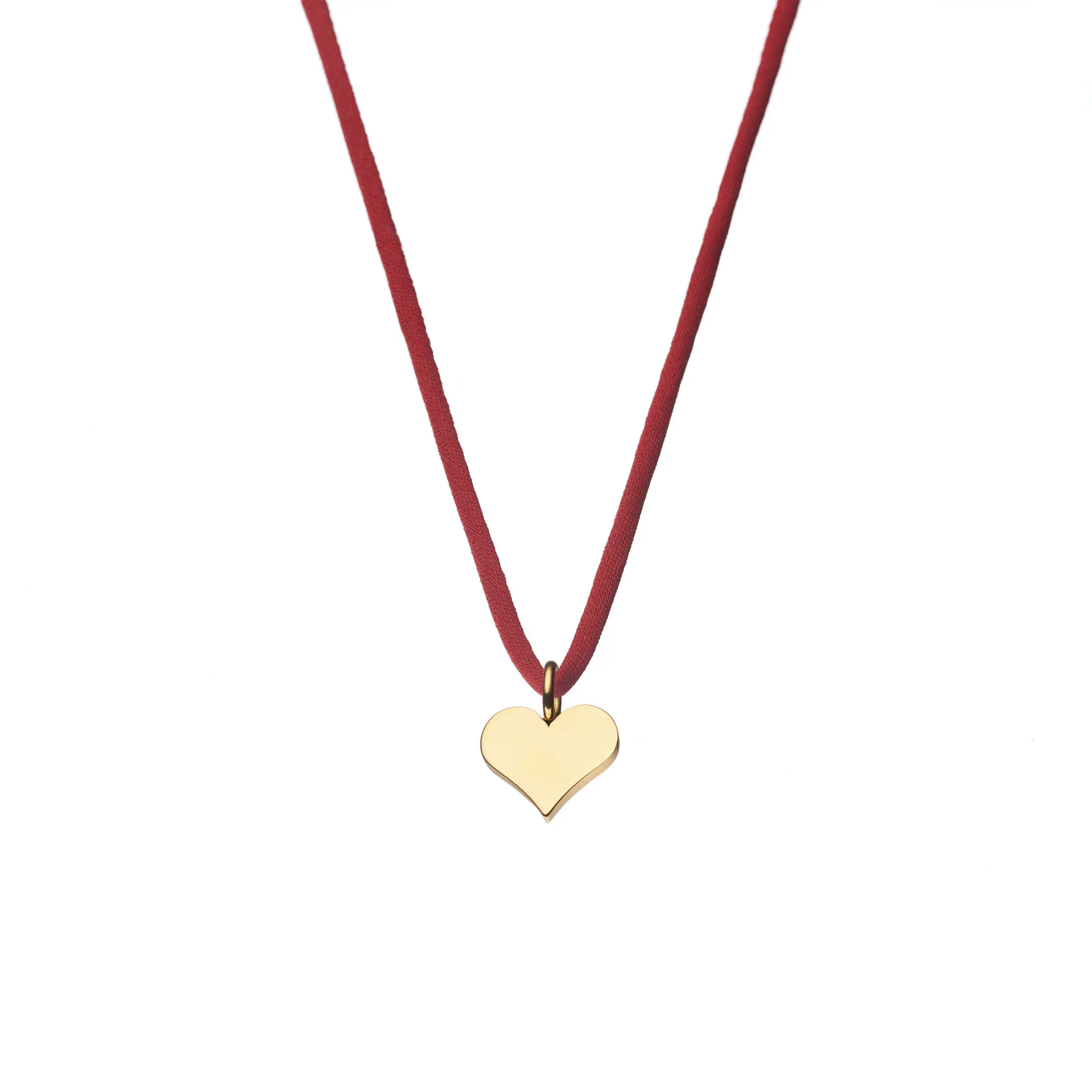 Exclusive Necklaces Flat Heart Pendant, yellow gold from Guzema