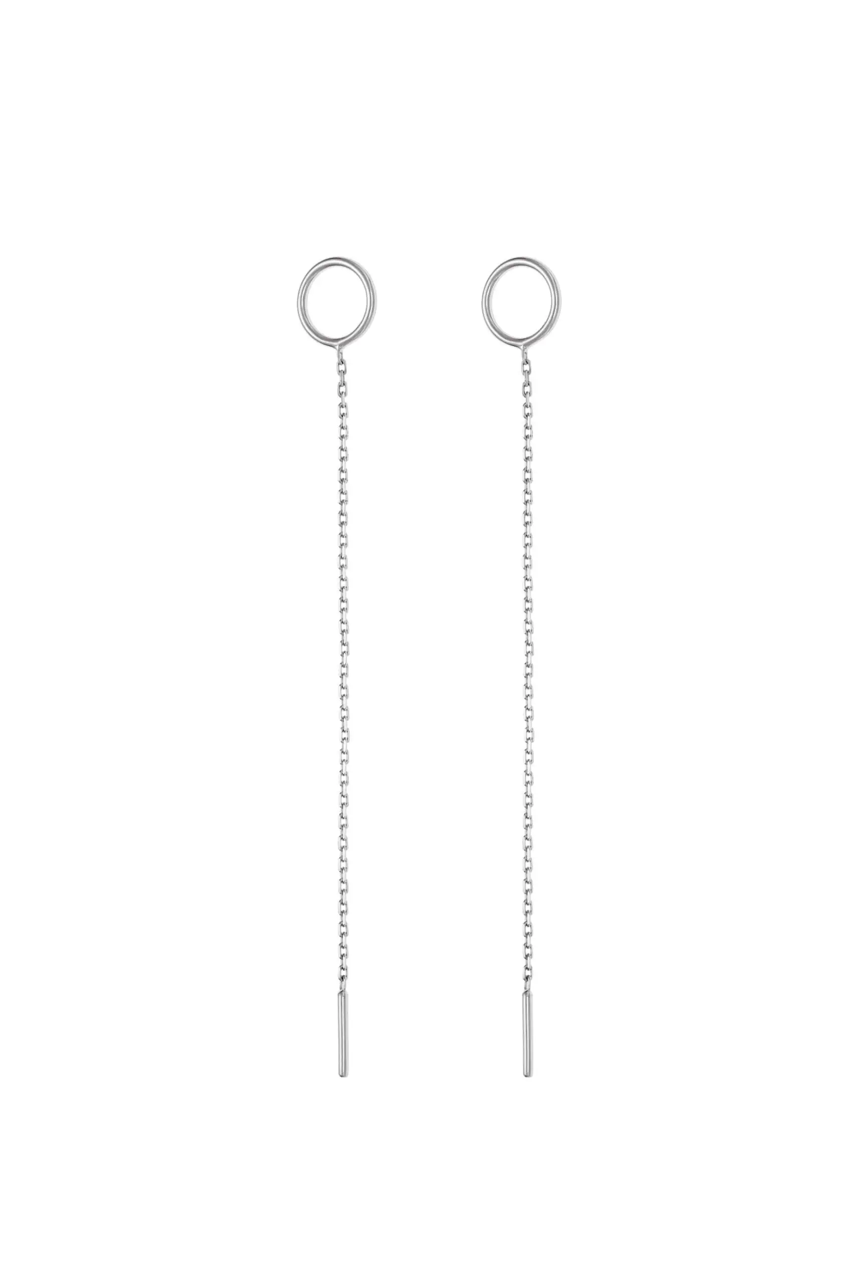 Earrings Chain Thread Earring, white gold for stylish and elegant looks