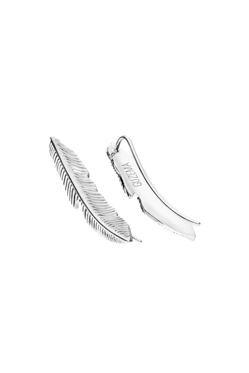 Earrings Feather earrings, white gold for a unique and sophisticated look