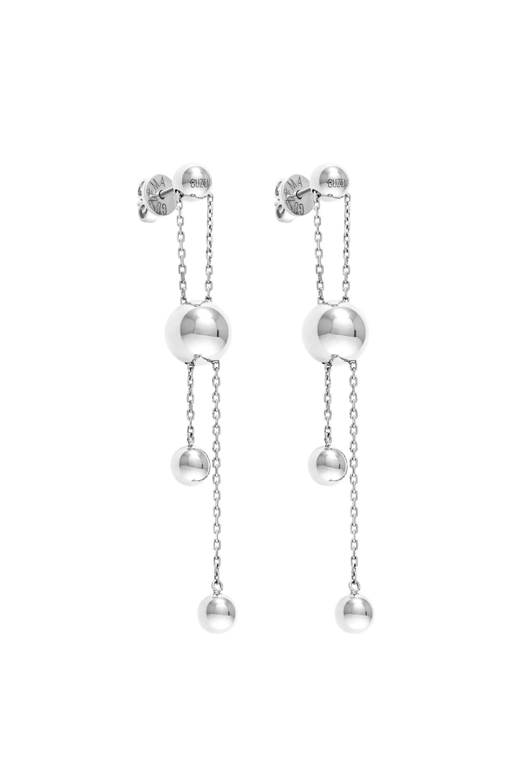 Earrings Multi Orbs Earrings, white gold with timeless design by Guzema