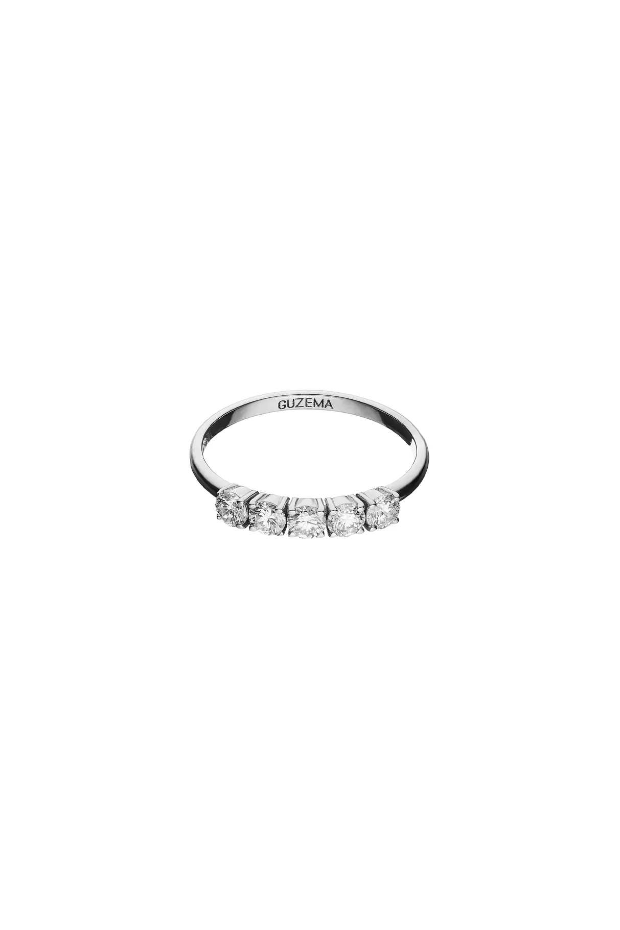 Quintet Diamonds Ring, white gold