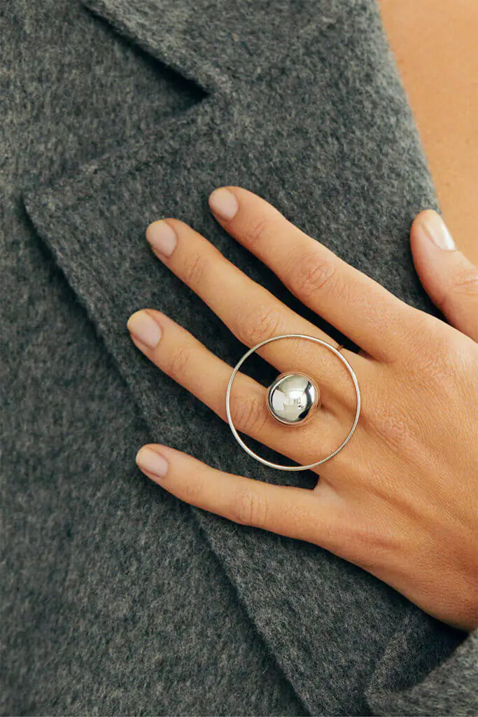 Rings Bold Planet Ring, white gold with luxury craftsmanship from Guzema