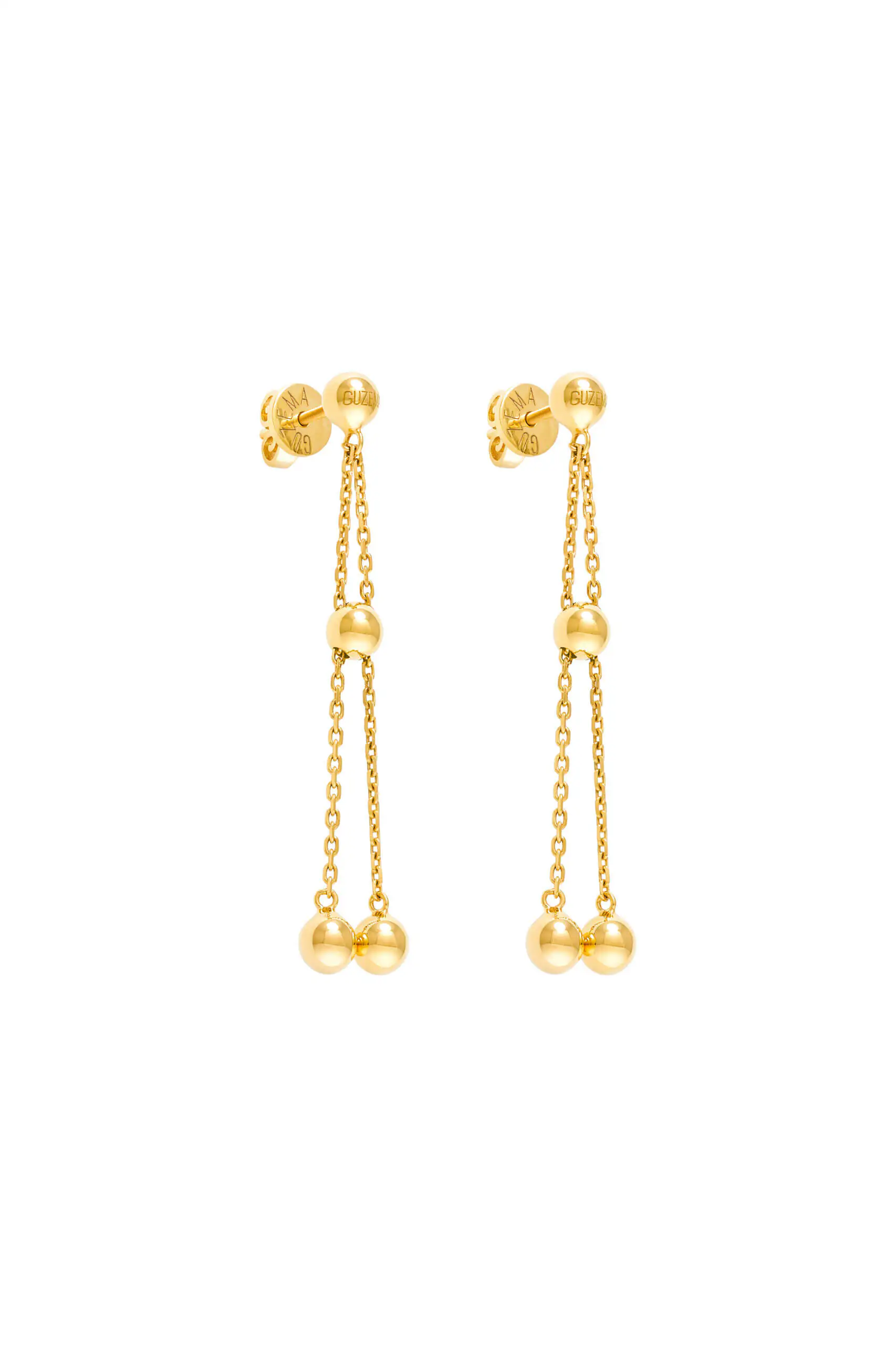 Earrings Orbs Transformer Earrings, yellow gold for stylish and elegant looks