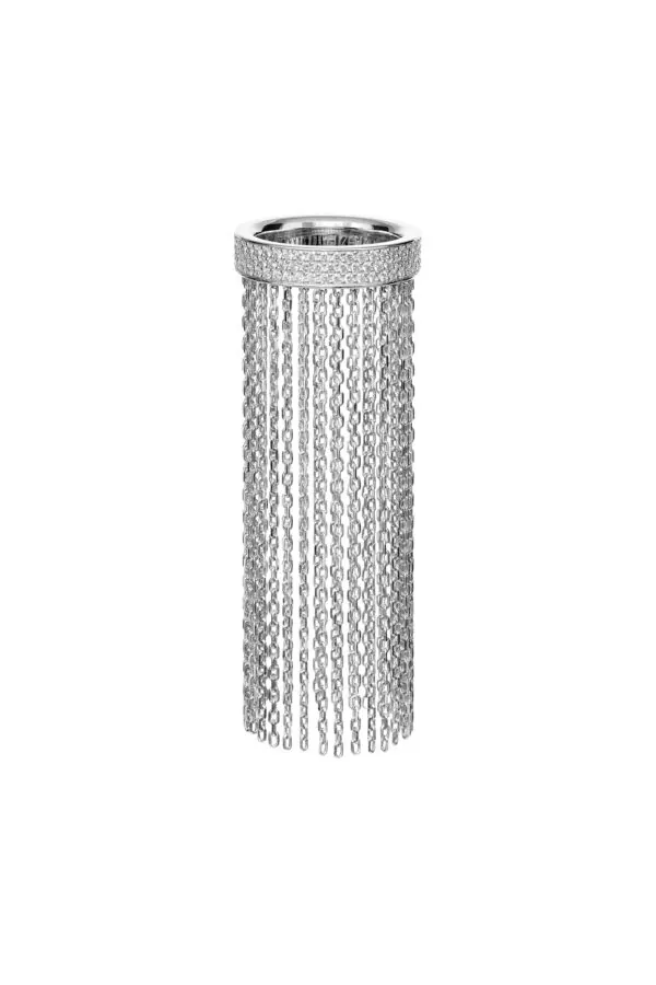 Rings Chainfall Ring, diamonds, white gold with luxury craftsmanship from Guzema