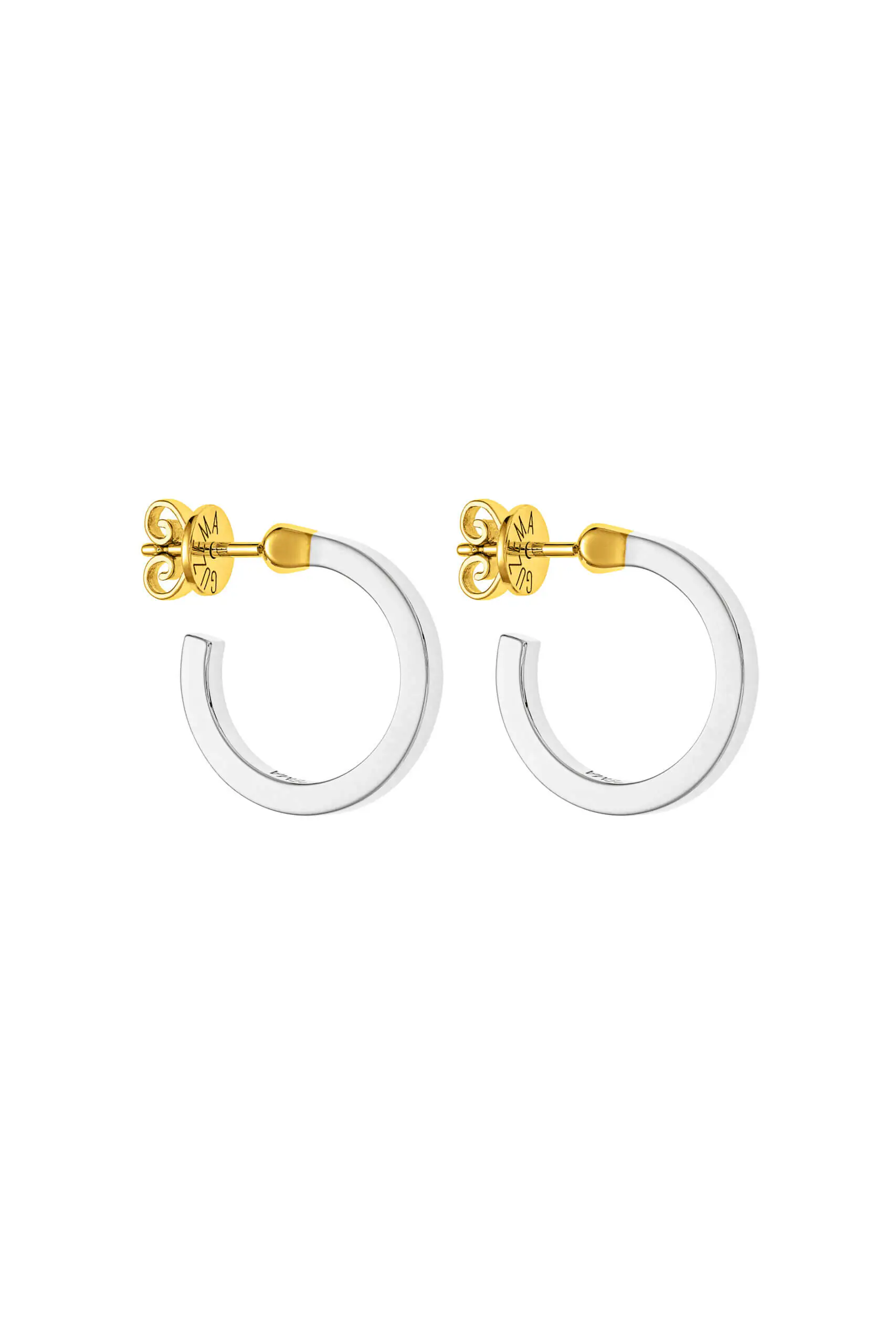 Round Match Earrings, white gold