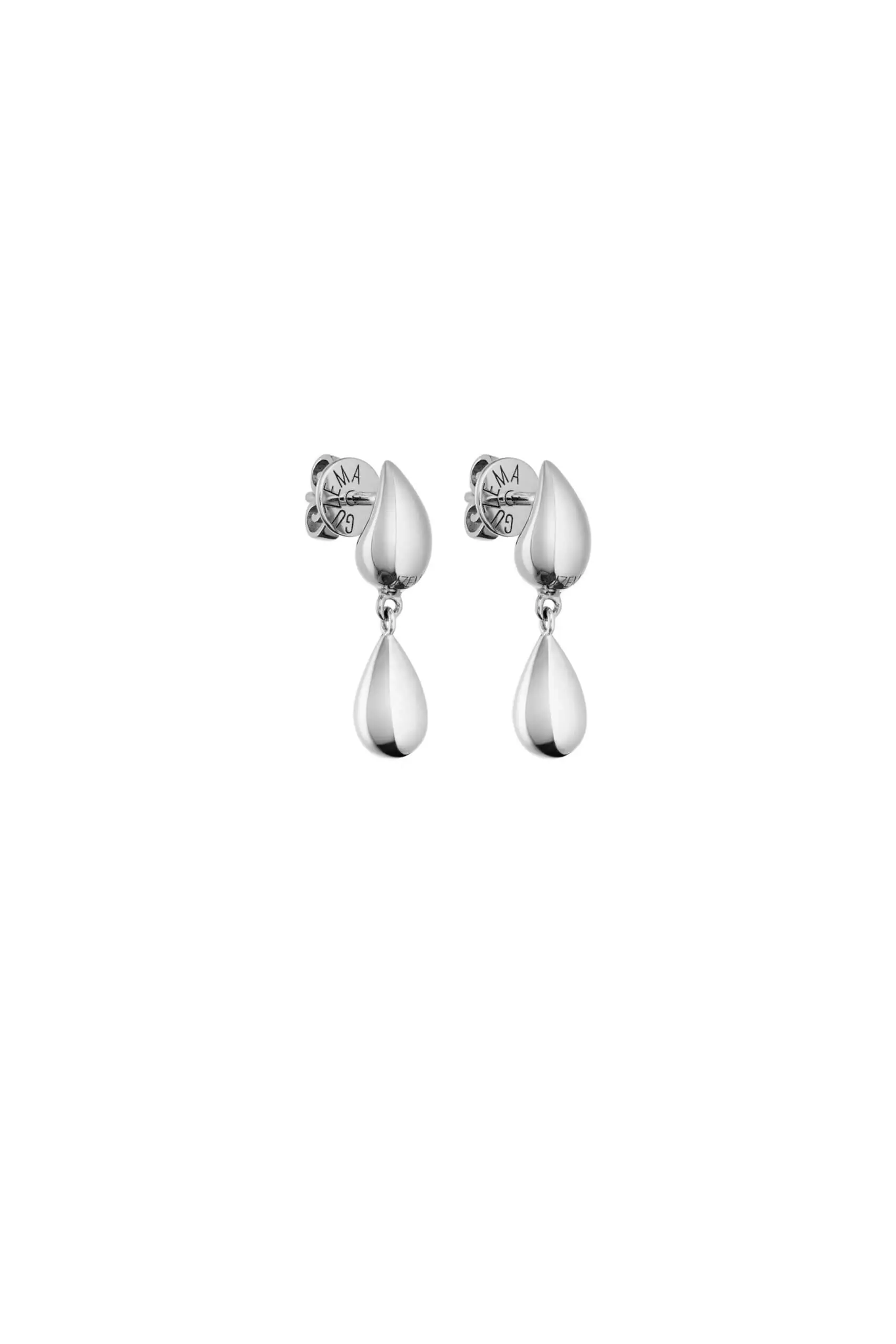 Earrings Mini Droplet Earrings, white gold for a unique and sophisticated look