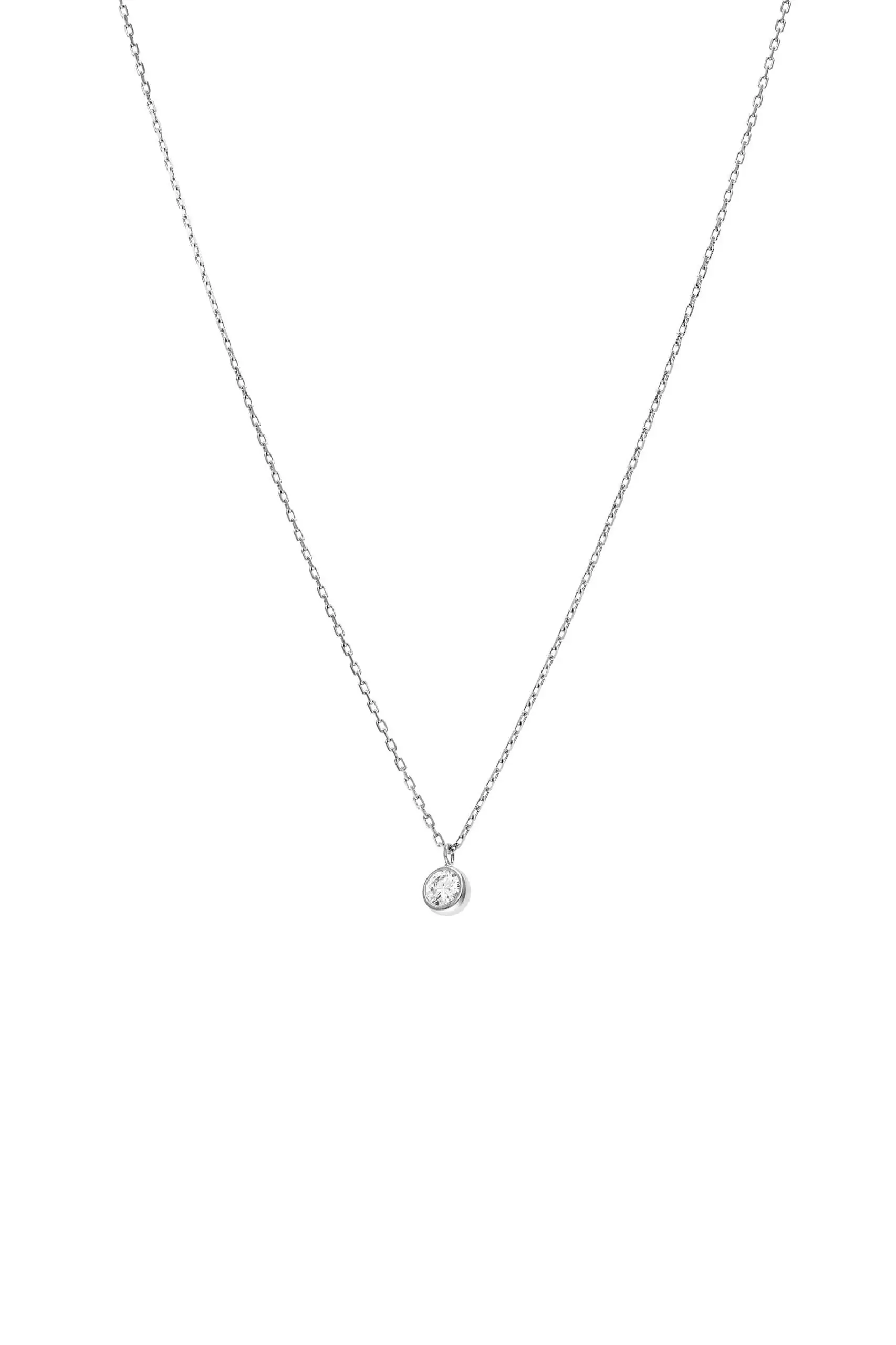 Necklaces Diamond Drop Necklace, white gold with fast delivery from Guzema