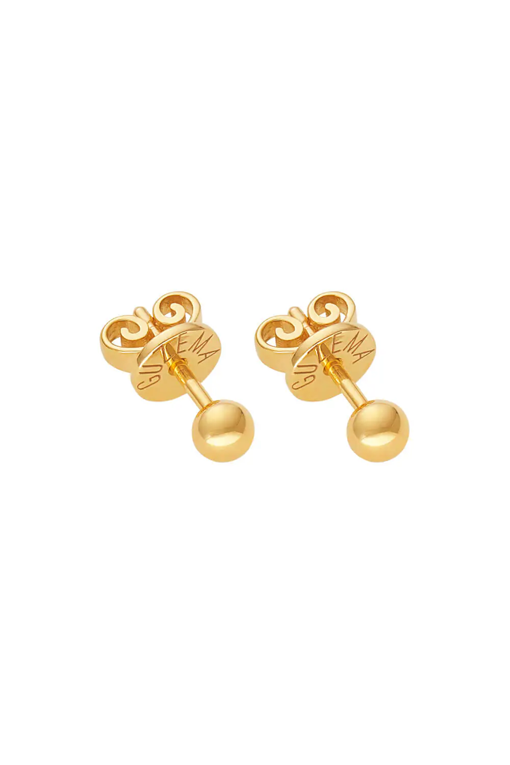 Earrings Petit Orb Earrings, yellow gold for stylish and elegant looks