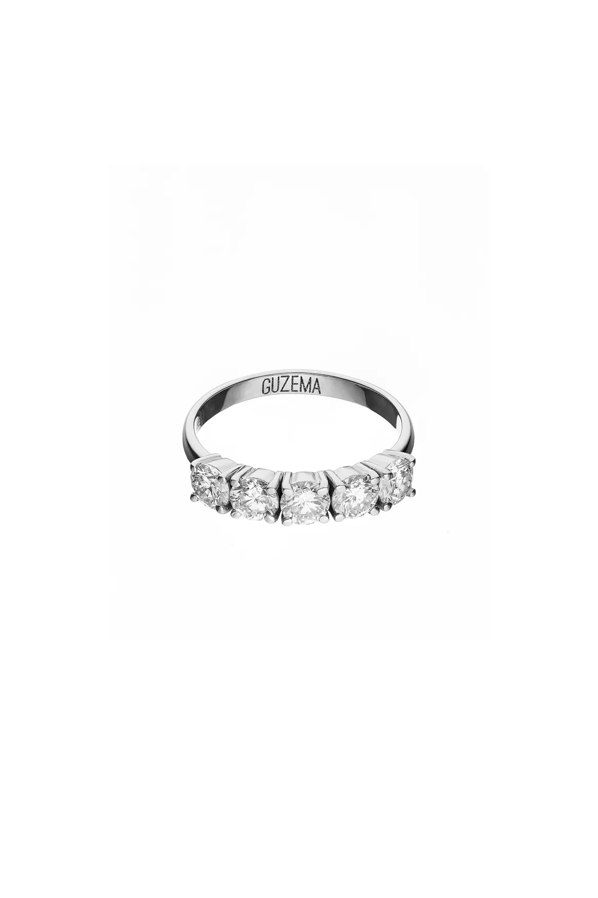 Rings Quintet Diamonds Ring, white gold with modern design available now