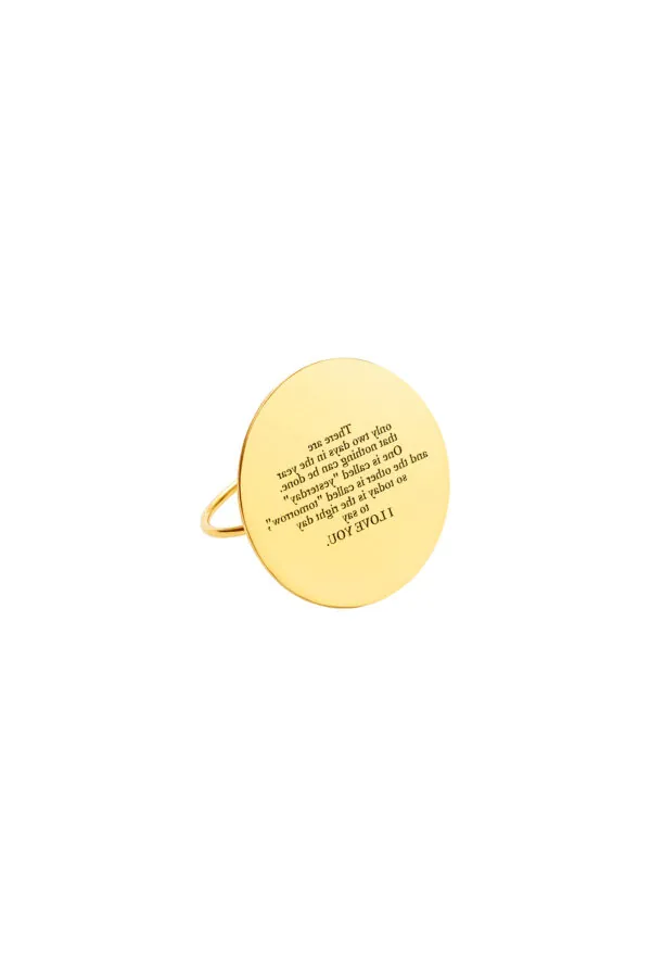 Rings I love you Ring, yellow gold with luxury craftsmanship from Guzema